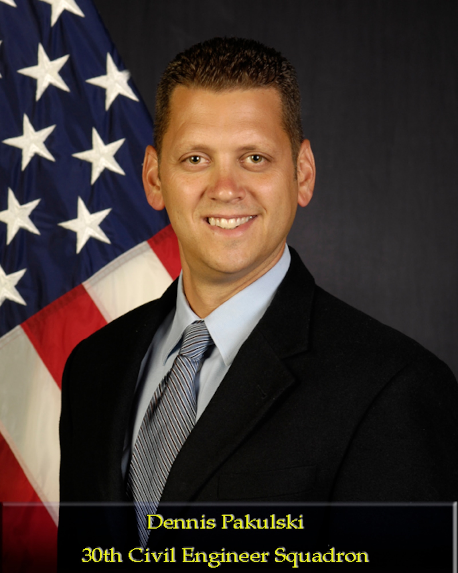 VANDENBERG AIR FORCE BASE, Calif. – Dennis Pakulski Jr., from the 30th Civil Engineer Squadron, is the quarterly award winner of the civilian category II supervisor award.  
