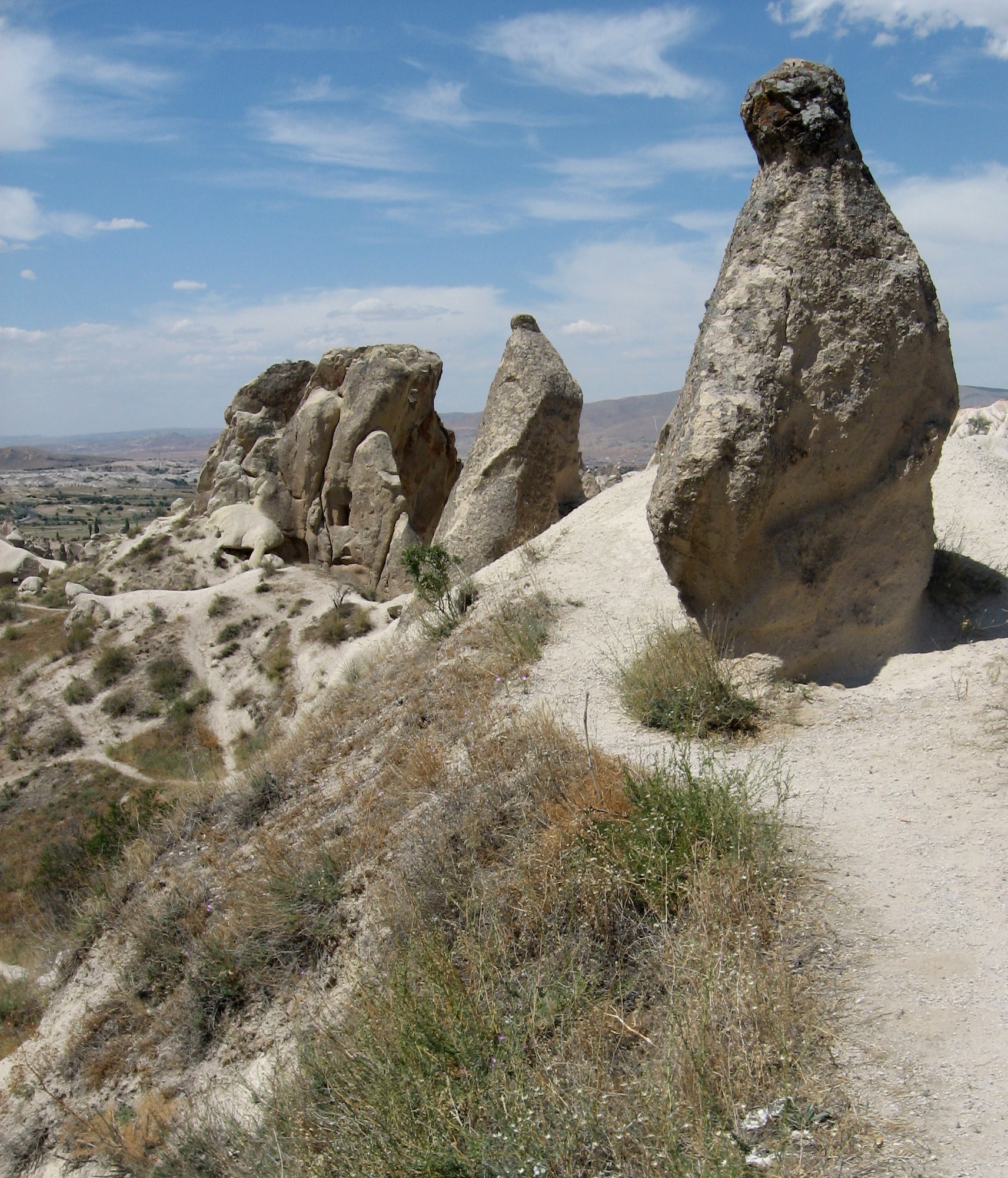 The natural formations of Fairy Chimney were formed by wind and flood water. The cone is constructed from tufa and volcanic ash, while the cap is a more resistant rock.  (U.S. Air Force photo/Airman 1st Class Amber Ashcraft)