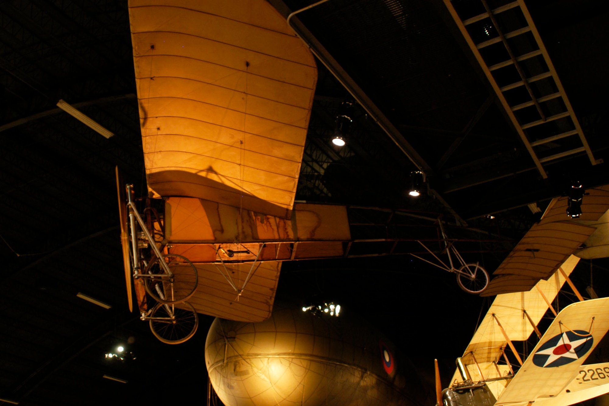 DAYTON, Ohio -- Bleriot Monoplane in the Early Years Gallery at the National Museum of the United States Air Force. (U.S. Air Force photo) 