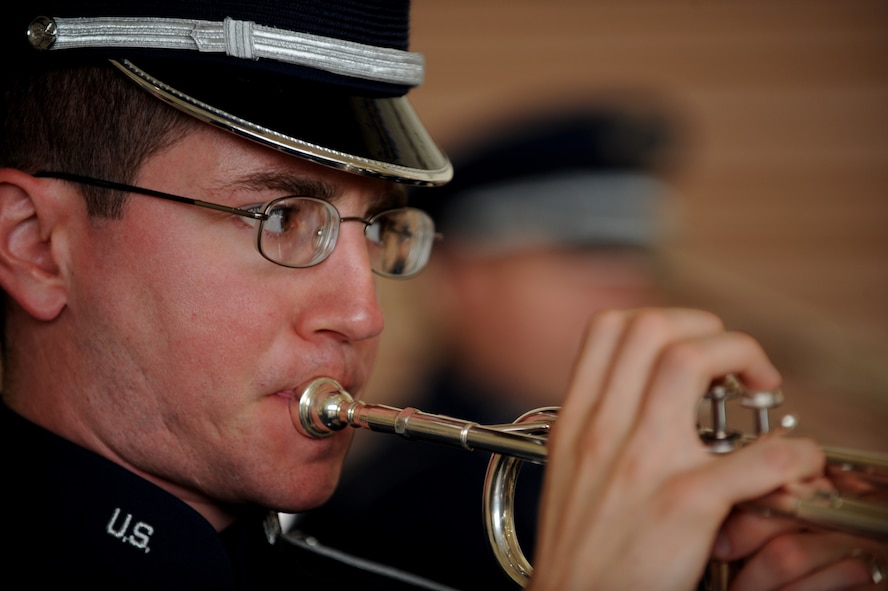 MOODY AIR FORCE BASE, Ga. -- Members of the Air Force Reserve Command Band provided music during the 23rd Wing change of command ceremony held here May 28. During the ceremony Col. Gary North assumed command of the wing from Col. Kenneth Todorov. (U.S. Air Force photo by Senior Airman Gina Chiaverotti)