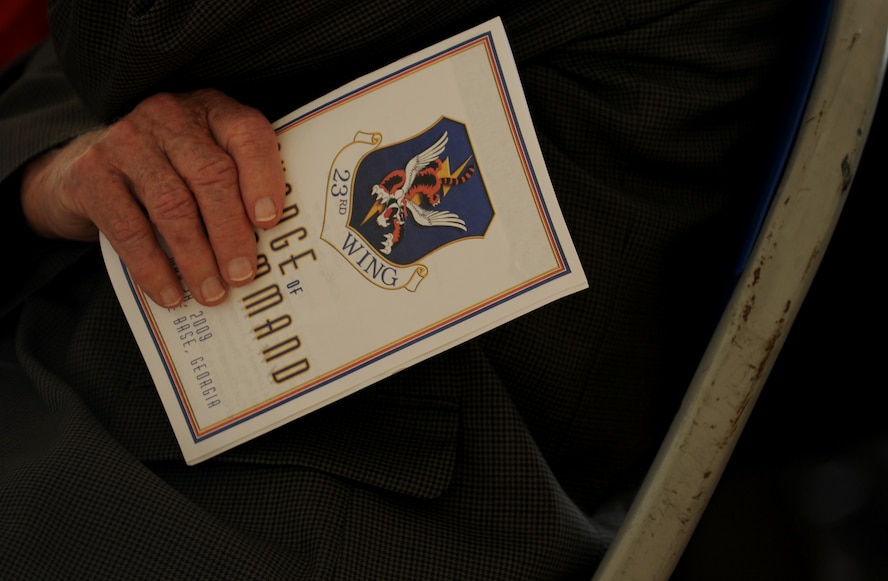 MOODY AIR FORCE BASE, Ga. -- Col. Gary Henderson, 23rd Wing commander, assumed command of the wing from Col. Kenneth Todorov, outgoing 23rd WG commander, during a change of command ceremony held here May 28. (U.S. Air Force photo by Senior Airman Gina Chiaverotti)