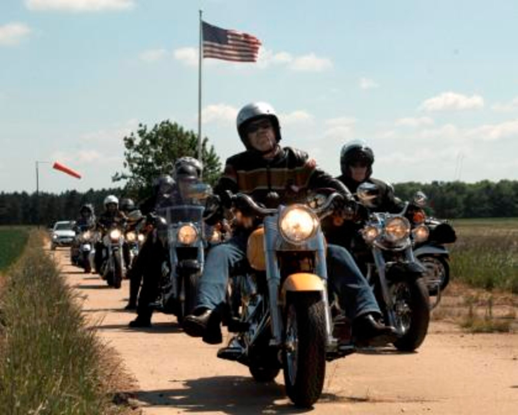 The club arrive at the final stop: the Nuthampstead Airfield, home of the 398th Bomb Group.  (U.S. Air Force photo by Staff Sgt. Chad E. Chisholm) 