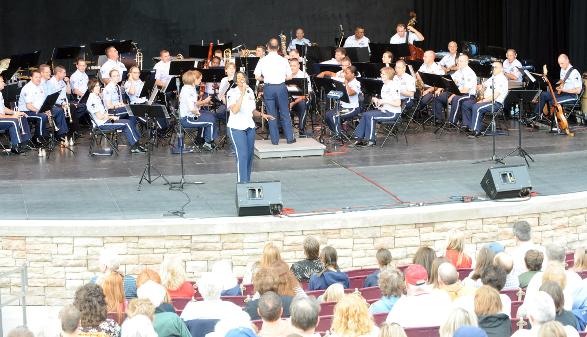 The Band of the U.S. Air Force Reserve performs in Ogden, Utah, May 23, 2009. The 43-member concert band played several shows across the Wasatch Front over the Memorial Day weekend as a prelude to Air Force Week in Salt Lake City. (U.S. Air Force photo/Staff Sgt. Kyle Brasier)