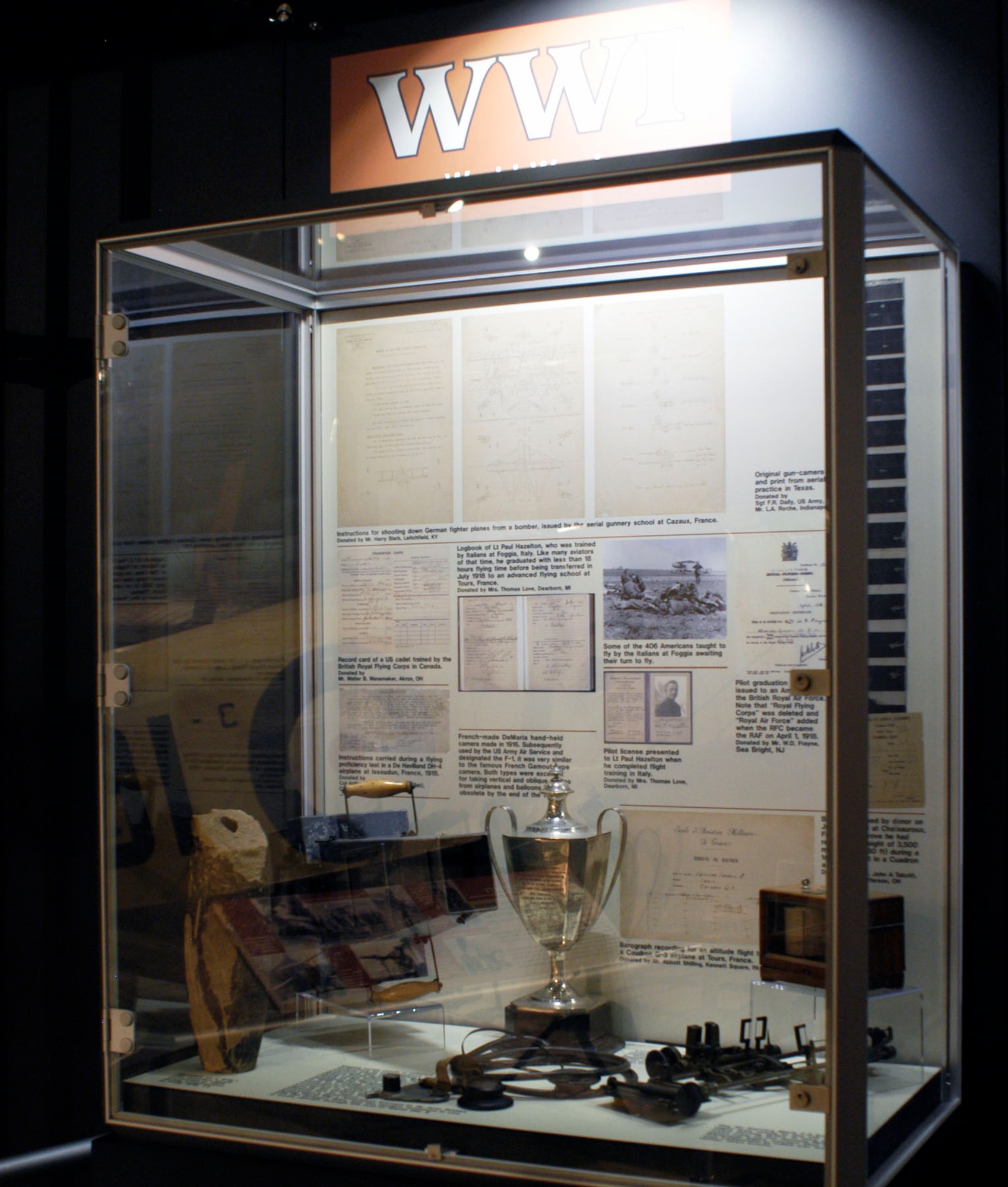 DAYTON, Ohio -- A portion of the World War I Training exhibit in the Early Years Gallery at the National Museum of the United States Air Force. (U.S. Air Force photo)