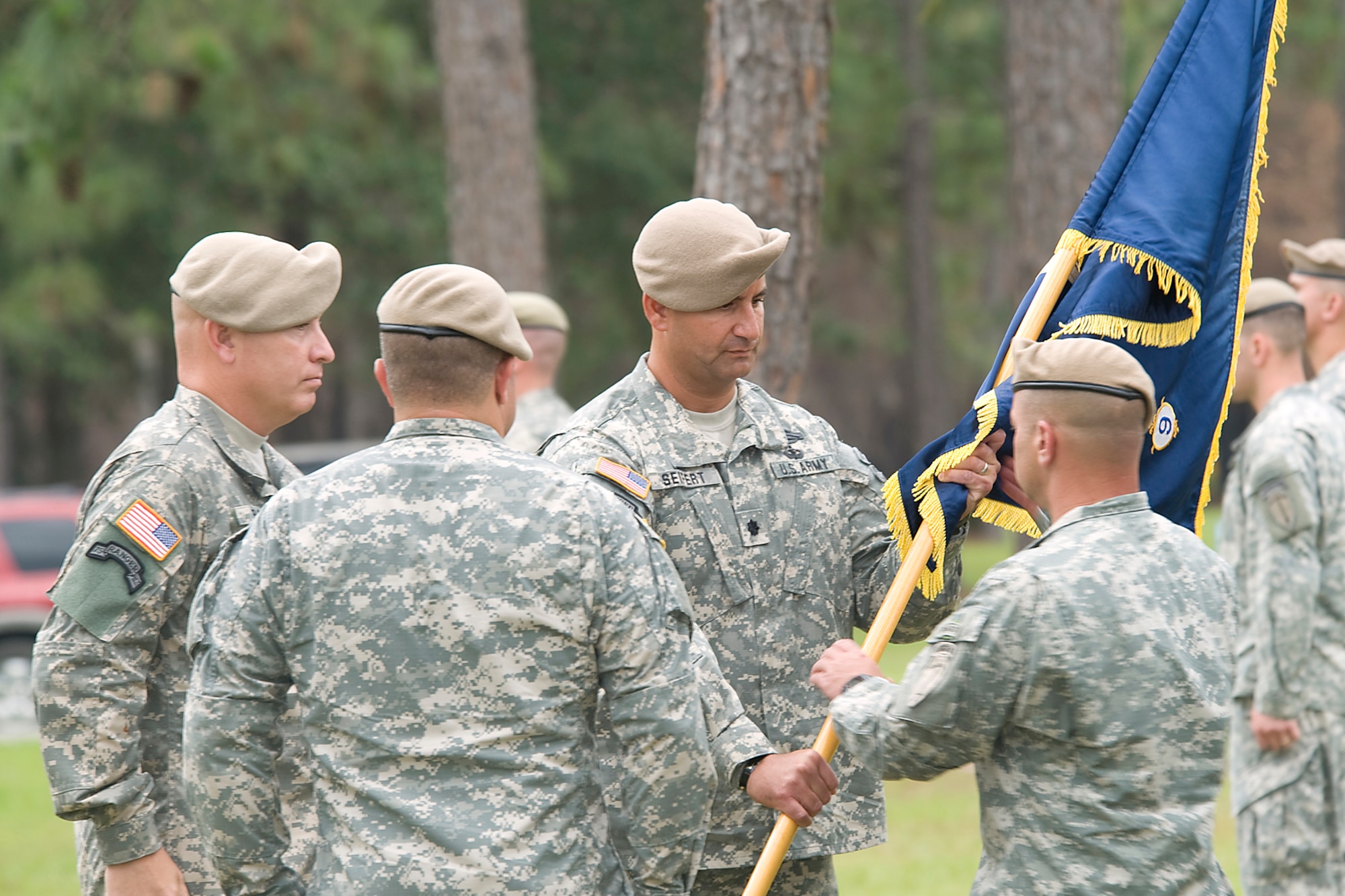 Lt. Col. Charles Seifert assumed command of the 6th Ranger Training Battalion June 3.  the battalion, located at Camp Rudder, is the final phase of U.S. Army Ranger School. (USAF photo/Debi Haussermann)