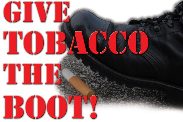 Give Tobacco the Boot.  Image by Michelle DeLeon from Randolph Air Force Base.