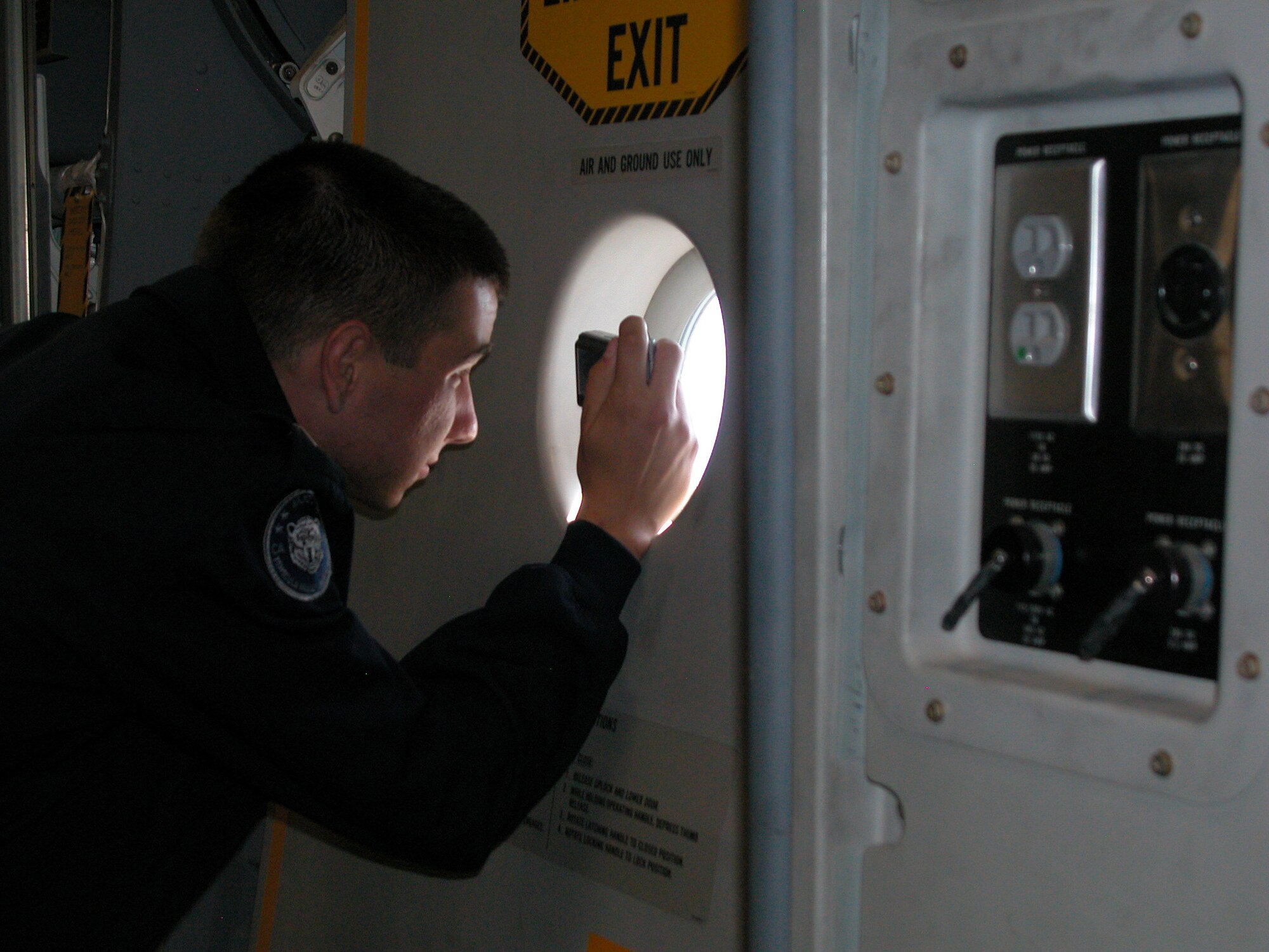 Thirty-one Temecula Valley High School Junior ROTC cadets flew on a 452 AMW C-17 as part of their flight ops curriculum during a recent visit to the base. (U.S. Air Force photo by Senior Airman Kara McGrath)