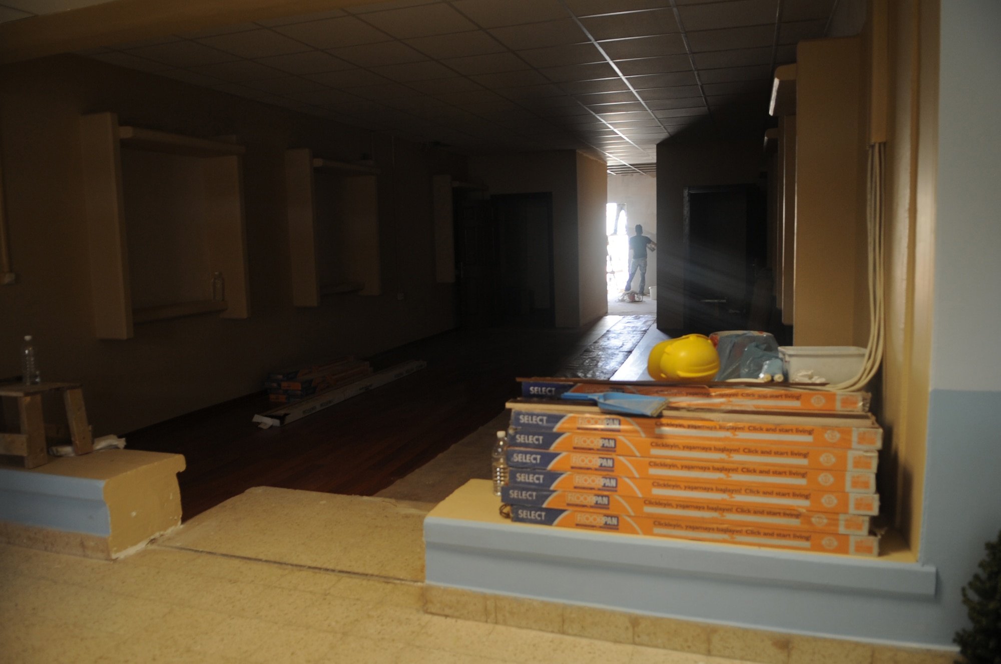 JOINT BASE BALAD, Iraq — The United Service Organizations facility is undergoing construction to better accommodate its military patrons. Once renovated, a mini-theater room, a newsroom and a new "United Through Reading" room will be available. (U.S. Air Force photo/Senior Airman Elizabeth Rissmiller)    
