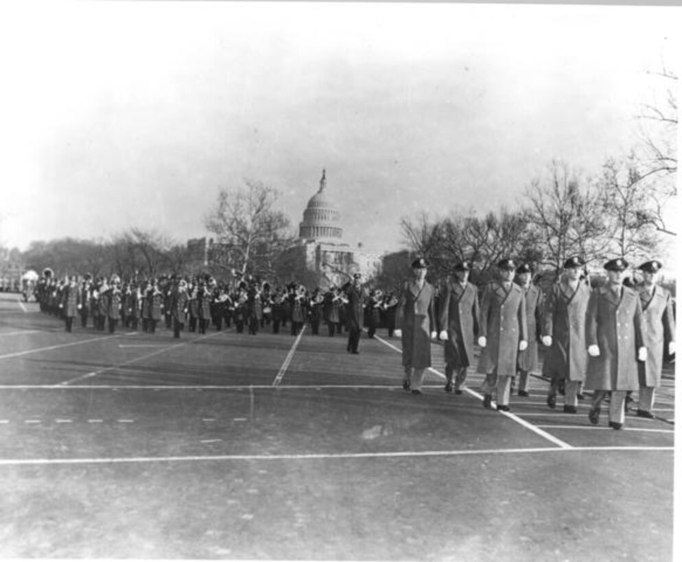 This photo is from January 20th, 1949 at the inauguration of President Harry S. Truman.  The digital photos were compliments of the Truman Library.  Additional facts about his inauguration can be found at <a href="http://www.trumanlibrary.org/quiz/inaug.htm">http://www.trumanlibrary.org/quiz/inaug.htm</a>