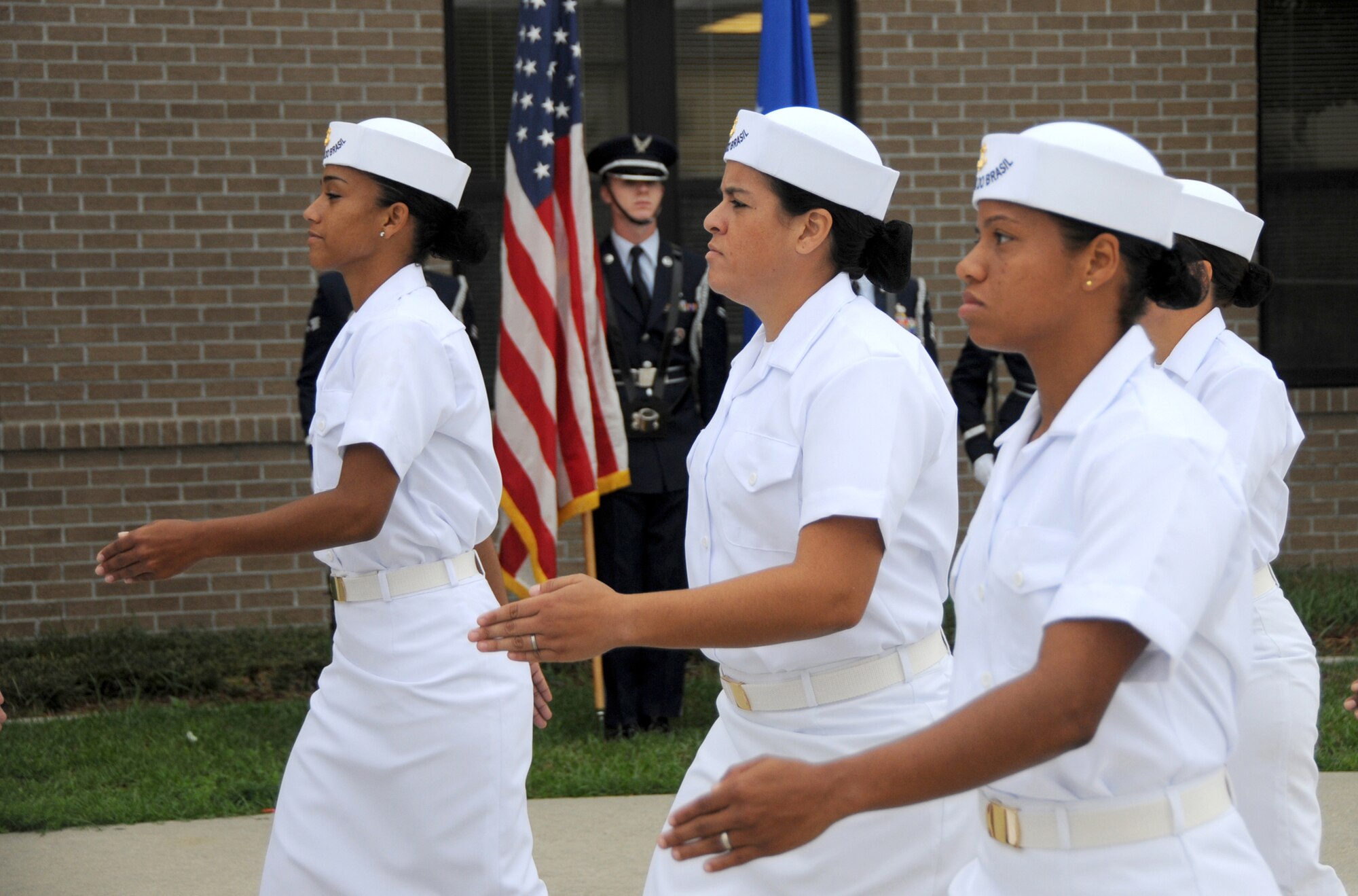 An opening ceremony June 6 marks the beginning of the 5th CISM Women's Soccer Championship.  Teams from Brazil, Canada, France, Germany, The Netherlands, The Republic of South Korea, and the United States marched in a Keesler parade to kick off the ten-day event.  The ceremony also featured drill demonstrations from the 334th Training Squadron, remarks from Col. Ian Dickinson, 81st Training Wing commander, and Col. Stefan margeane, official CISM representative.  Organizers say the tournament represents a chance to build bonds and friendships between the countries, and encourages the CISM's motto "Friendship through Sports."  (U.S. Air Force photo by Kemberly Groue)