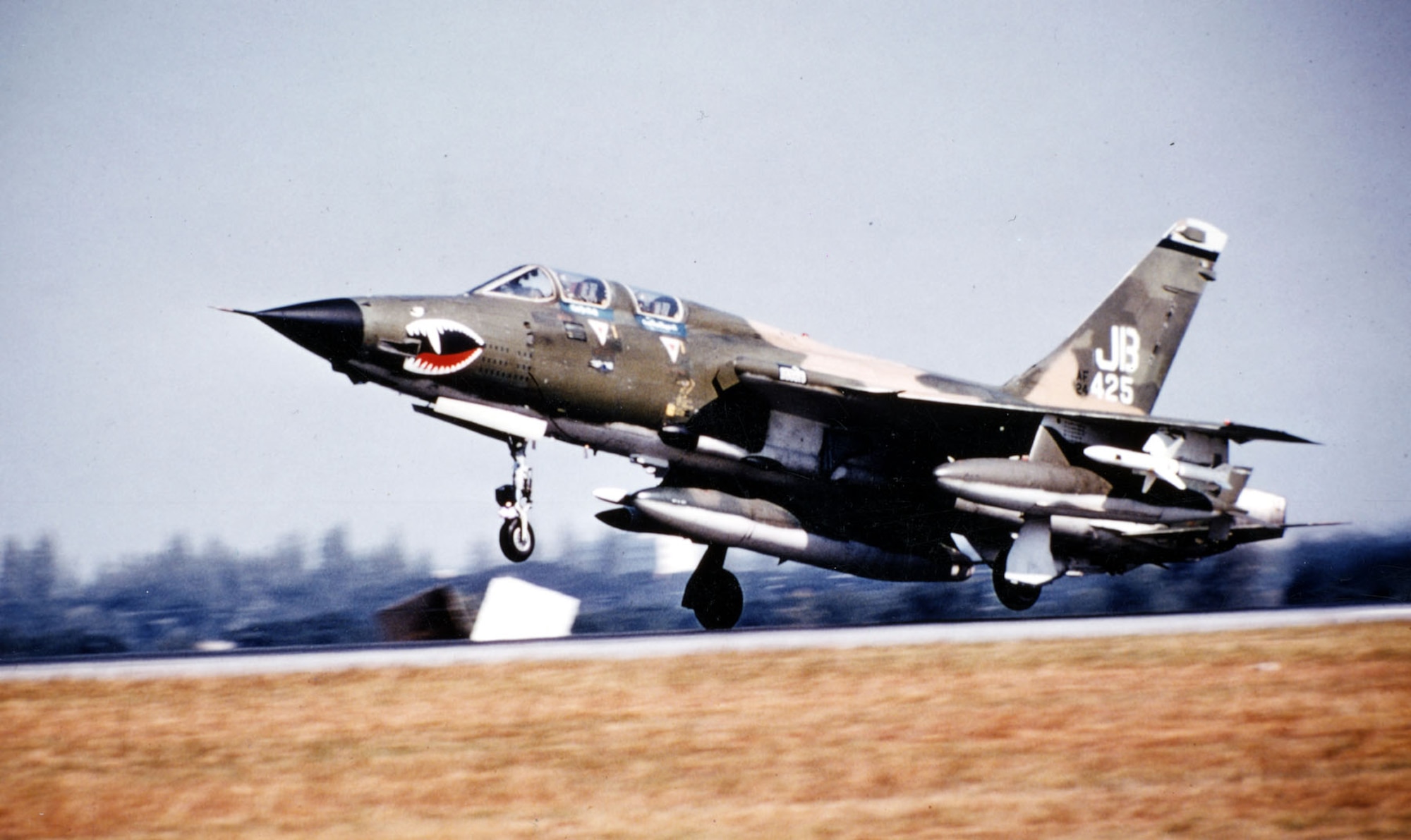 Dec. 29, 1972, the end of an era—Capts. Jim Boyd and Kim Pepperell landing after one of the last Wild Weasel missions of the Southeast Asia War. (U.S. Air Force photo)