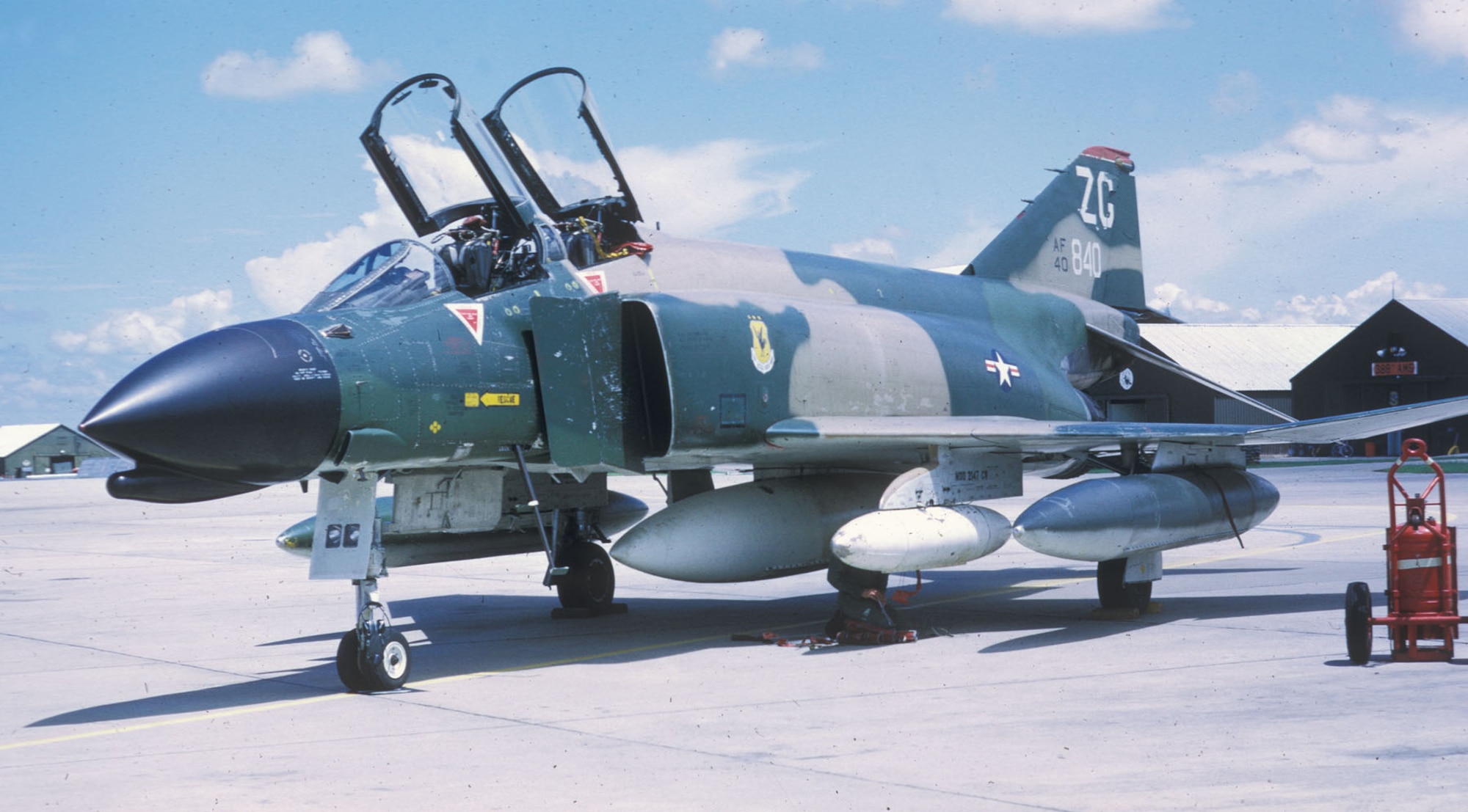 F-4C Wild Weasel arriving at Korat in September 1972. (U.S. Air Force photo)