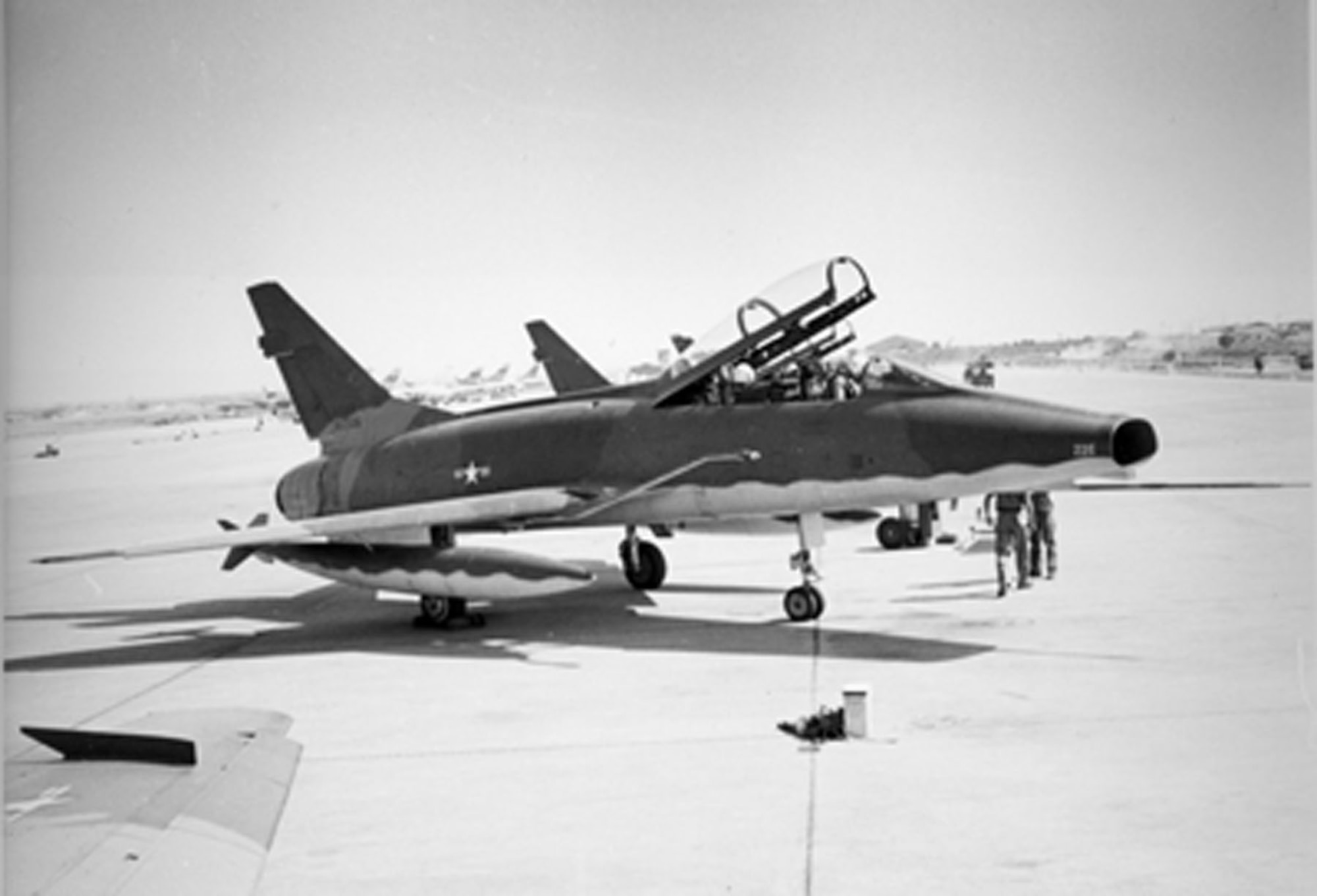 F-100F used by Lamb and Donovan on the first kill. (U.S. Air Force photo)