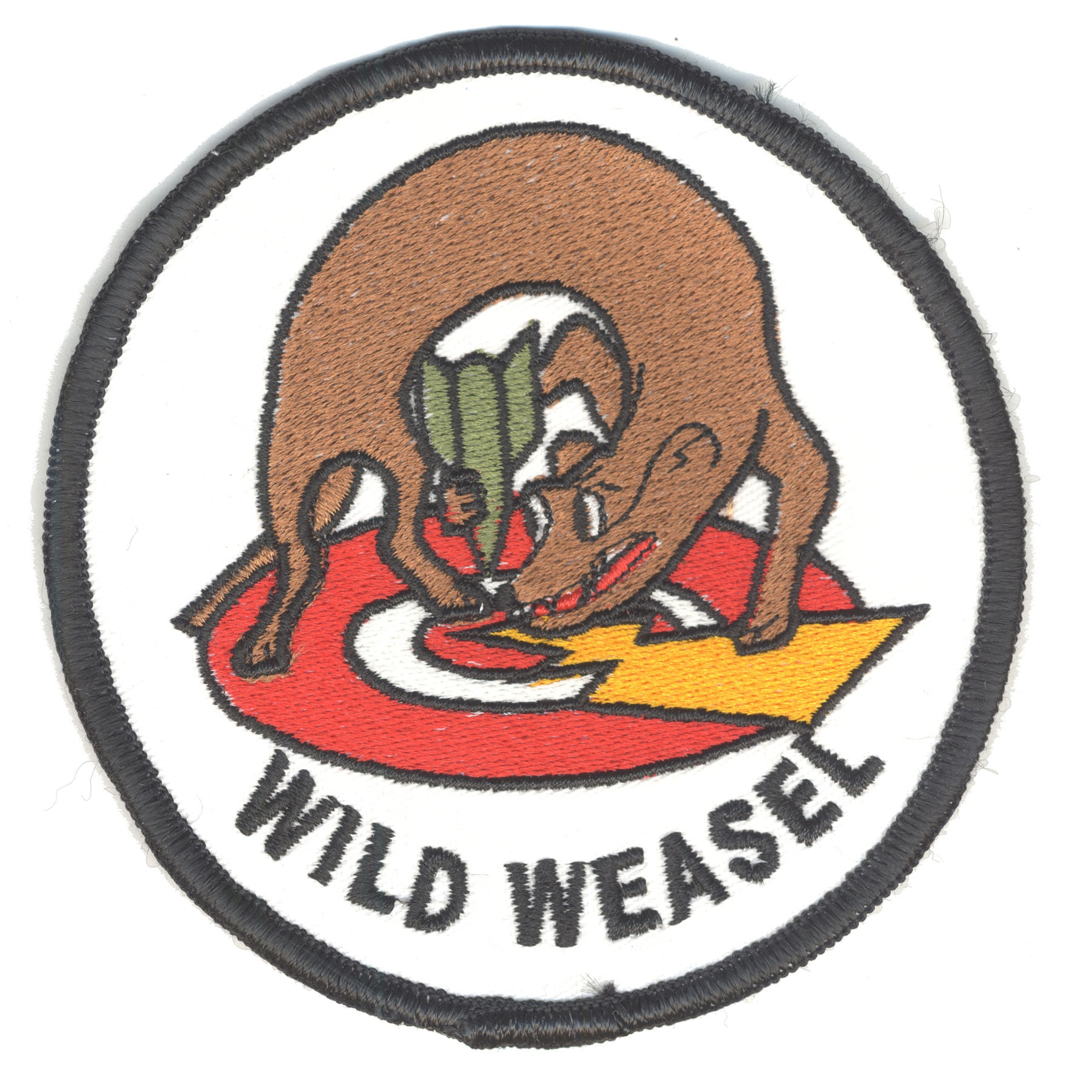 A weasel, nicknamed Willie, figures prominently in many official and unofficial Wild Weasel patches and logos. (U.S. Air Force)