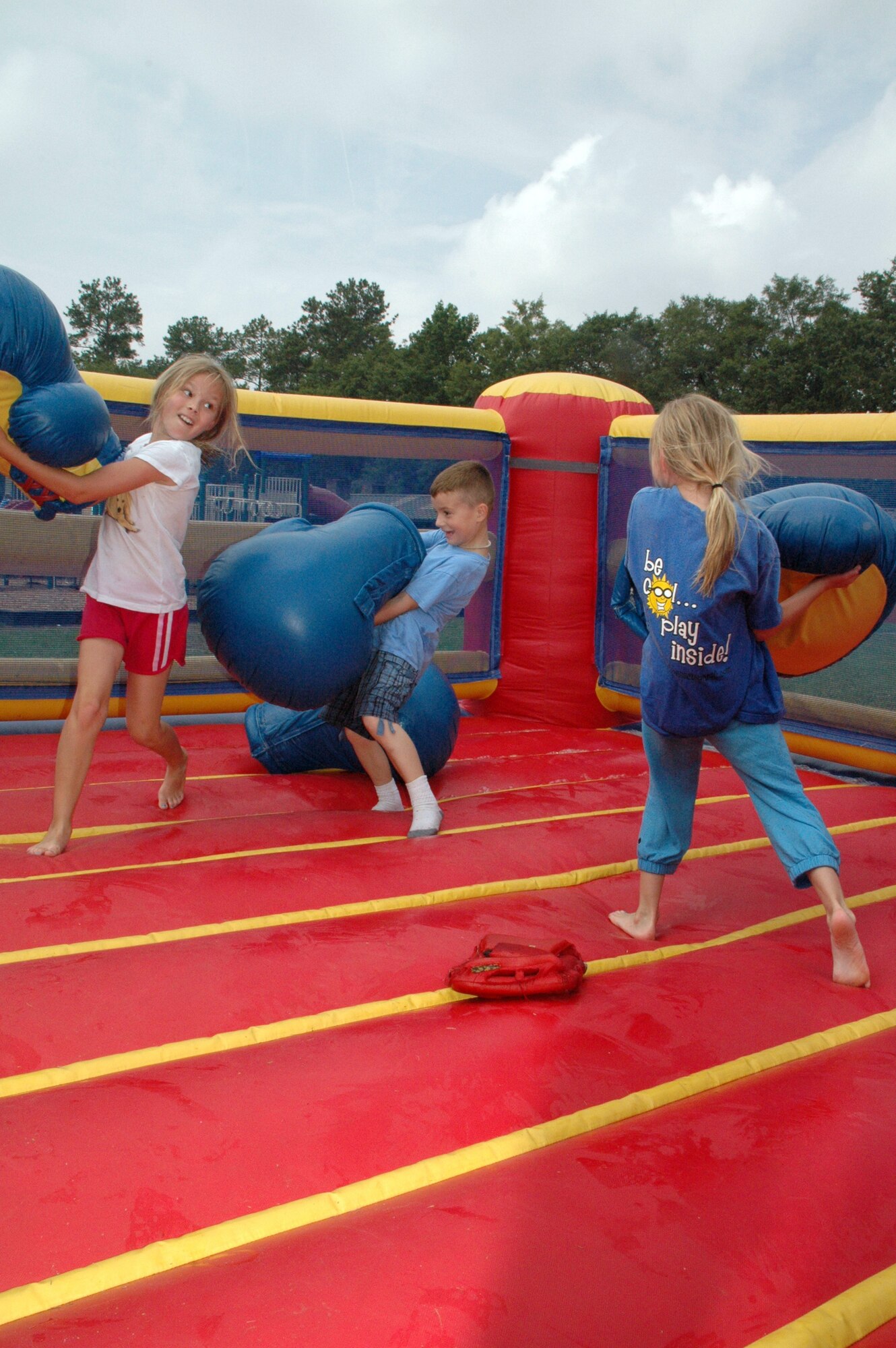 The annual Charleston Air Force Base Picnic was held at Charleston Air Force Base June 6, 2009 from 11 a.m. to 4 p.m.  The event was fun for every member of the 315th family that participated.  There was great food, a literal "boat load" of cold beverages and plenty of activities for kids including: jump castles, a blow-up obstacle course, a twirling fair ride, animals and playground equipment.  Several reservists even brought out the family pet for the occasion. (U.S. Air Force photo/Capt. Wayne Capps)
