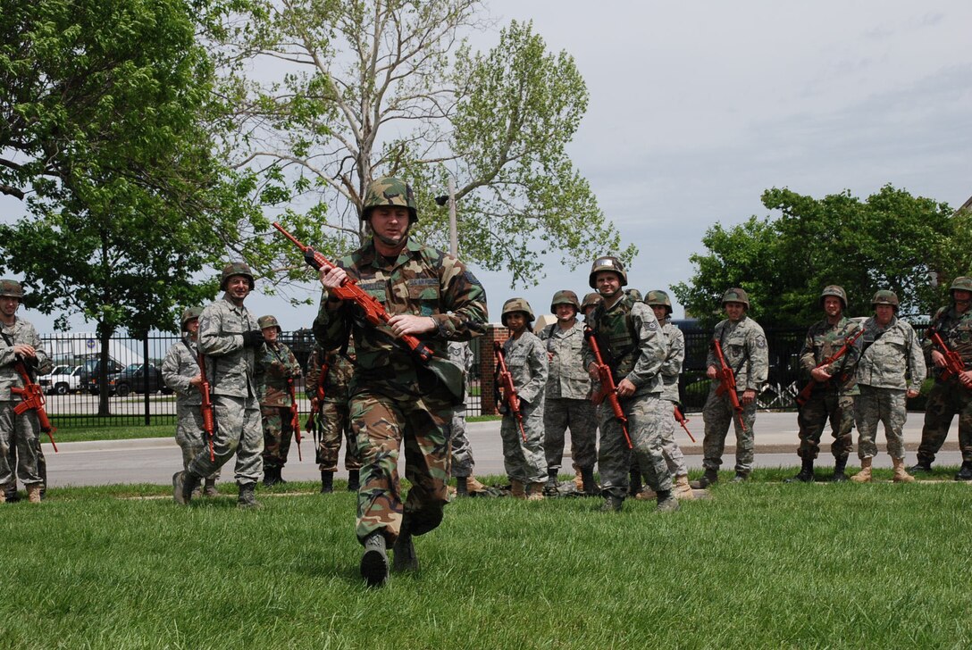932nd Civil Engineers at practice combat skills and tactics at Scott Air Force Base, IL 
