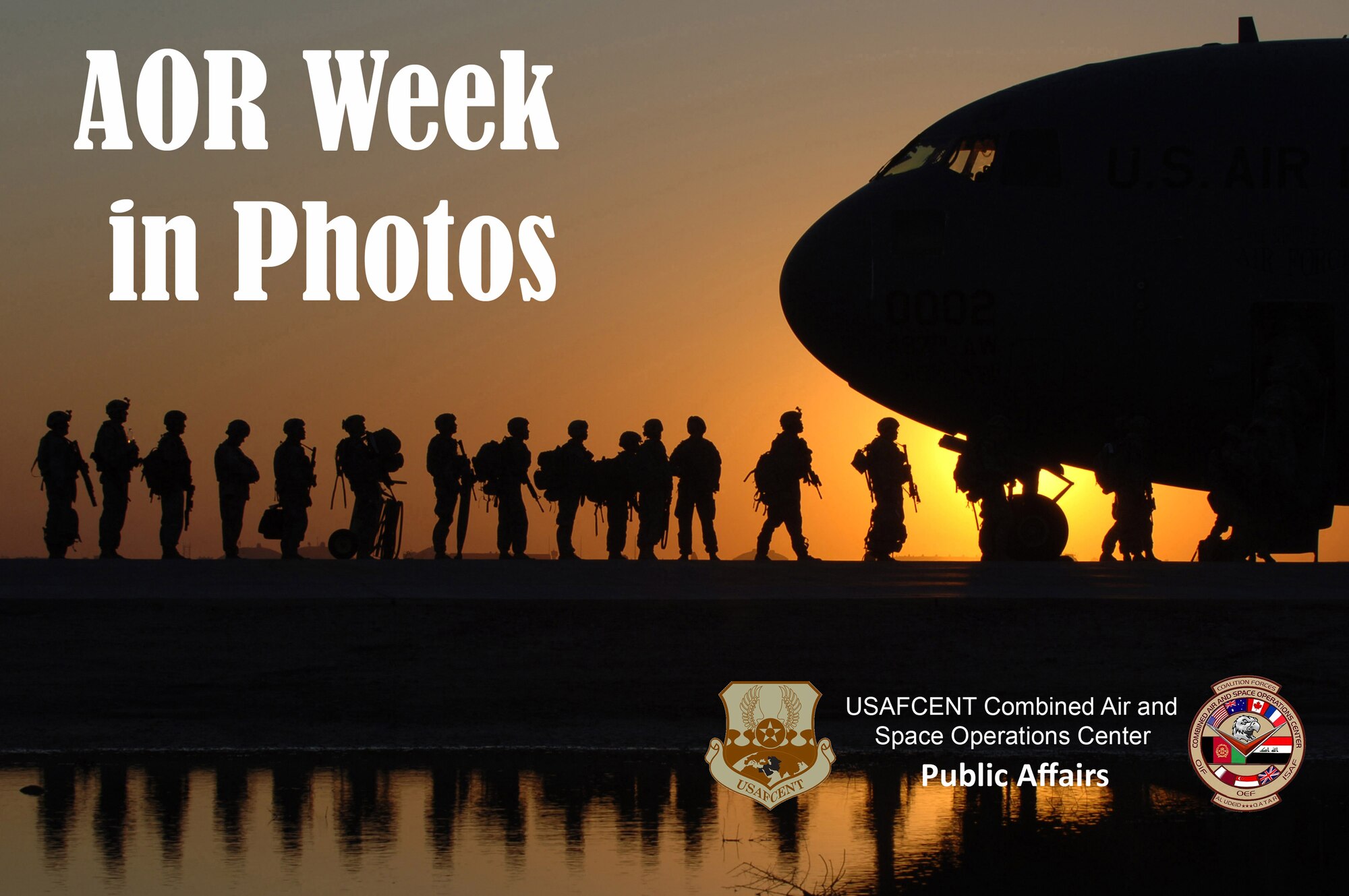 The U.S. Air Forces Central "AOR Week in Photos" slide show is produced weekly and highlights Air Force equipment, weapons systems and Airmen deployed to Southwest Asia.  (U.S. Air Force photo/Tech. Sgt. Erik Gudmundson)