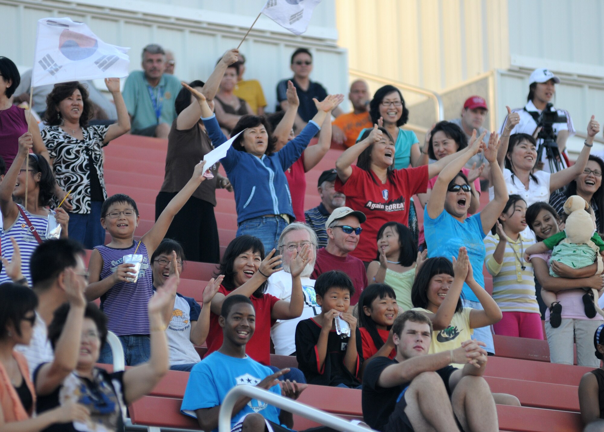 The United States and The Republic of South Korea compete during the 5th CISM Women’s Soccer Championship at Biloxi High School Stadium 7 June.  The CISM tournament, hosted by Keesler Air Force Base, includes teams from Brazil, Canada, France, Germany, The Netherlands, The Republic of South Korea and the United States.  Matches are being held June 6 to 13, with the Gold match June 13 at 2 p.m.  Organizers say the tournament gives teams and people who attend a chance to develop bonds and life-long friendships between the countries and a chance to learn about one another’s cultural similarities and differences.  (U.S. Air Force photo by Kemberly Groue)