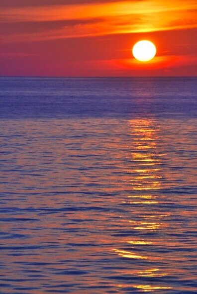 MINOT AIR FORCE BASE, N.D. -- Sunset in the sea (U.S. Air Force Photo by 2nd Lt. Kidron Vestal)