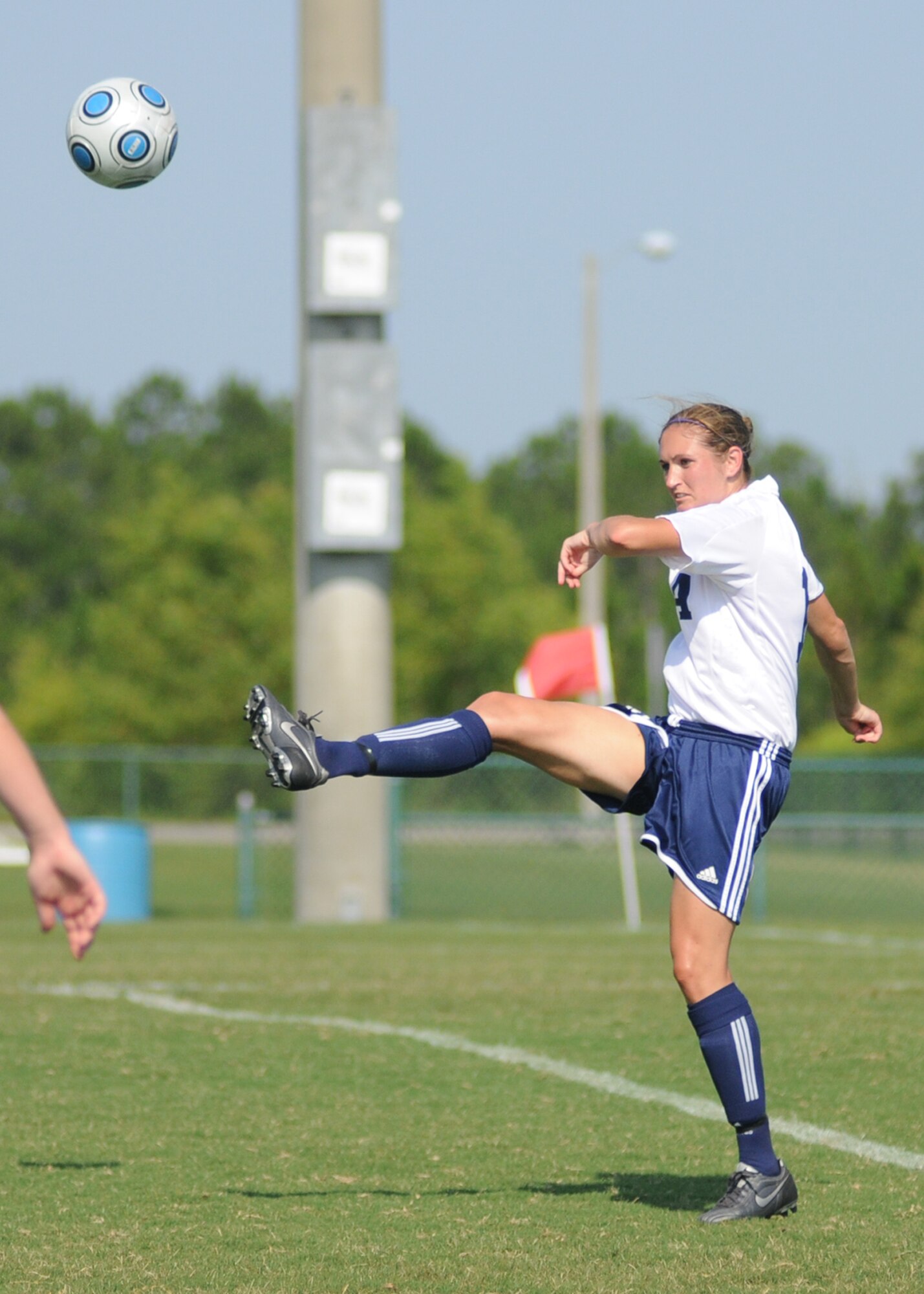 Brazil and the United States compete during the 5th CISM Women’s Soccer Championship at the Gulfport Sports Complex 9 June.  The CISM tournament, hosted by Keesler Air Force Base, includes teams from Brazil, Canada, France, Germany, The Netherlands, The Republic of South Korea and the United States.  Matches are being held June 6 to 13, with the Gold match June 13 at 2 p.m.  Organizers say the tournament gives teams and people who attend a chance to develop bonds and life-long friendships between the countries and a chance to learn about one another’s cultural similarities and differences.  (U.S. Air Force photo by Kemberly Groue)