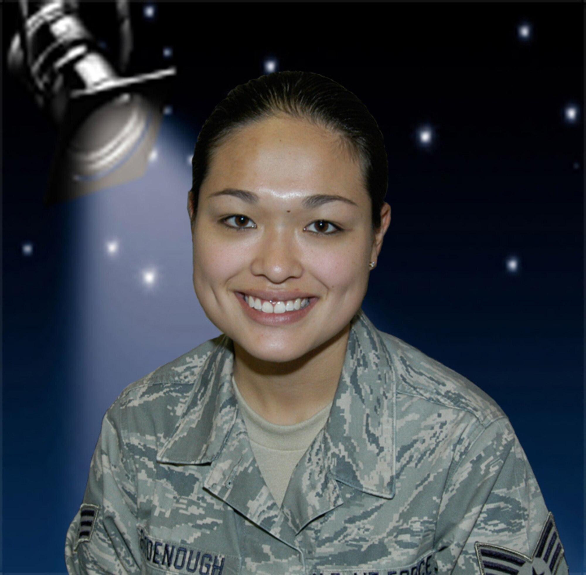 Senior Airman Jo Goodenough, a Separations Service Team technician in the Directorate of Personnel Services, is the ARPC Spotlight of the Week. Airman Goodenough enlisted in the Air Force in 2006 and is from Spring Grove, Pa.  (U.S. Air Force graphic/Mike Molina)