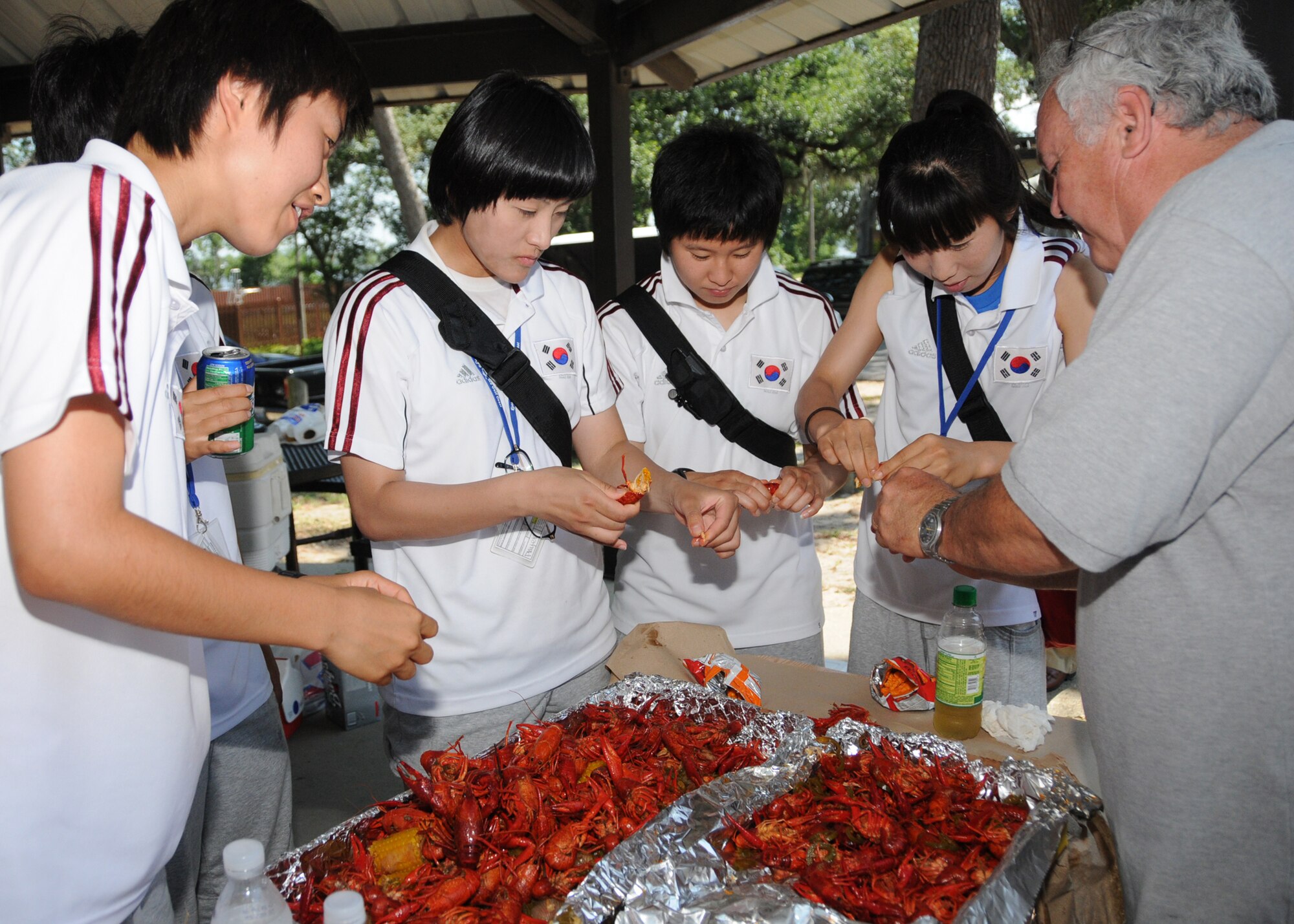 Teams participating in the 5th CISM Women’s Soccer Champions hip take part in a cultural day event June 10 at the Base Marina. The cultural event gave the players to learn about each other’s similarities differences and also experience the Gulf Coast culture. Organizers say that this event help promotes the CISM motto “Friendship though Sports.” 