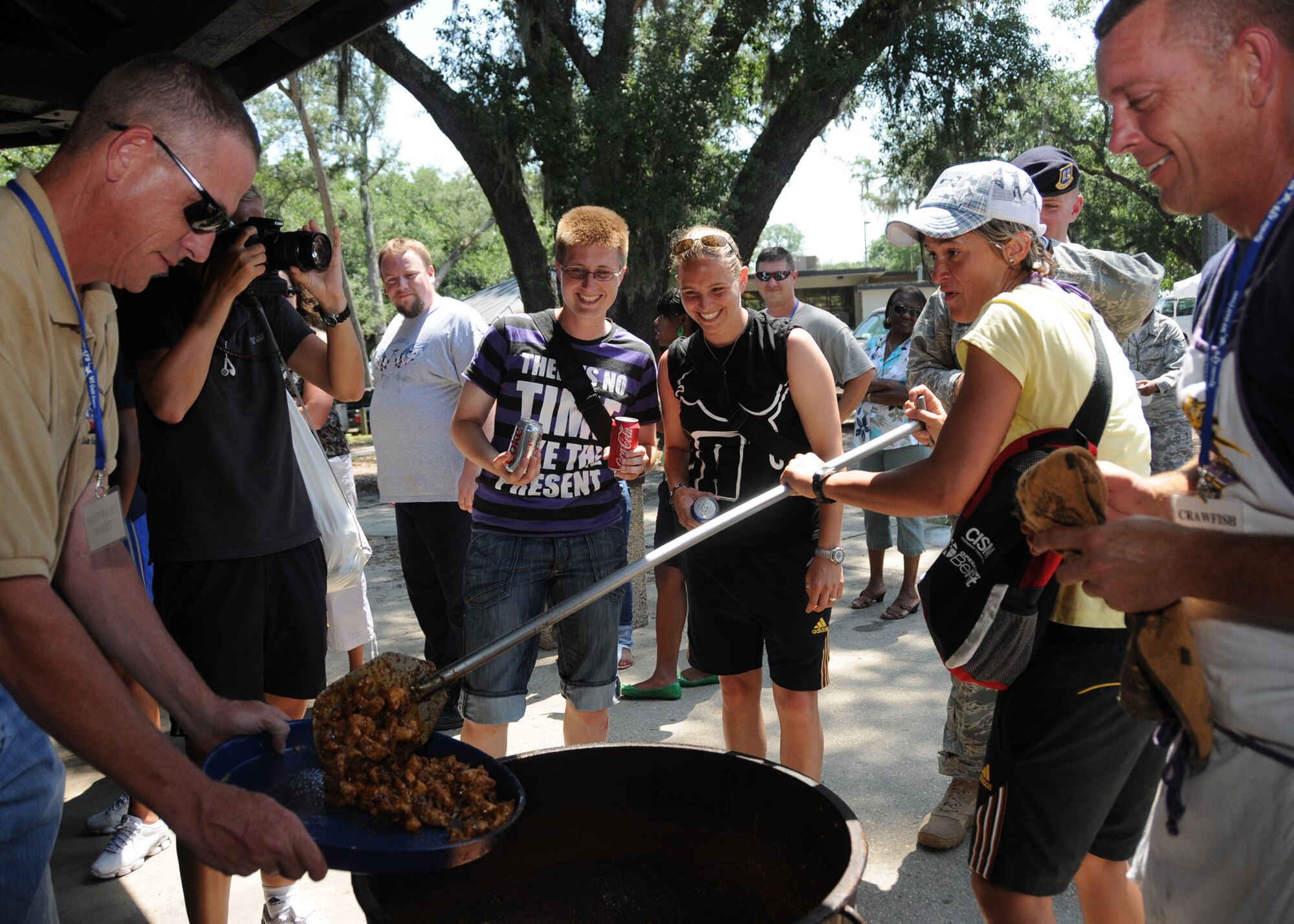 Teams participating in the 5th CISM Women’s Soccer Champions hip take part in a cultural day event June 10 at the Base Marina. The cultural event gave the players to learn about each other’s similarities differences and also experience the Gulf Coast culture. Organizers say that this event help promotes the CISM motto “Friendship though Sports.” 