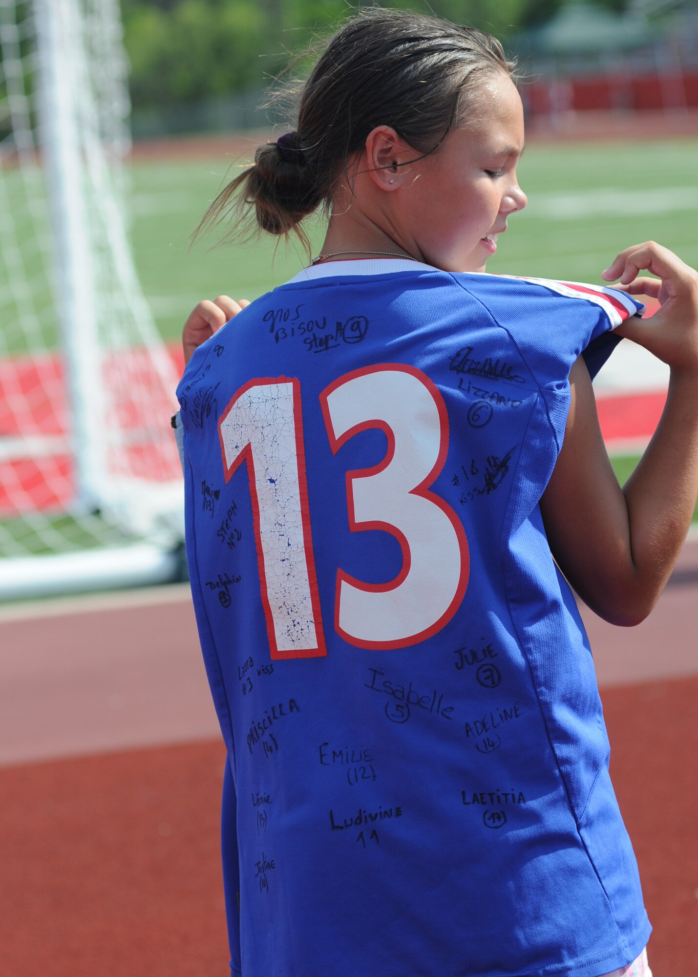 France and The Republic of South Korea compete during the 5th CISM Women’s Soccer Championship at the Gulfport Sports Complex 11 June.  The CISM tournament, hosted by Keesler Air Force Base, includes teams from Brazil, Canada, France, Germany, The Netherlands, The Republic of South Korea and the United States.  Matches are being held June 6 to 13, with the Gold match June 13 at 2 p.m.  Organizers say the tournament gives teams and people who attend a chance to develop bonds and life-long friendships between the countries and a chance to learn about one another’s cultural similarities and differences.  (U.S. Air Force photo by Kemberly Groue)