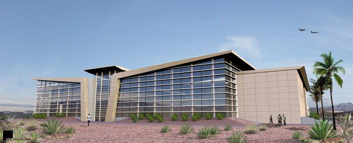 Nellis Fitness Center exterior concept drawing