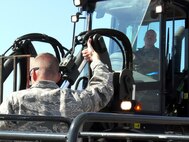 Staff Sgt.Timothy DiSalvo and Senior Airman Johnathan Boyd from the 46th Aerial Port Squadron Dover Air Force Base Del. unload pallets from a KC-10 arriving at Cold Lake Air Base Canada. The 46th APS augmented the 512 ALCF on their deployment to Maple Flag Exercise 42. (U.S. Air Force photo/2nd Lt Joe Simms)