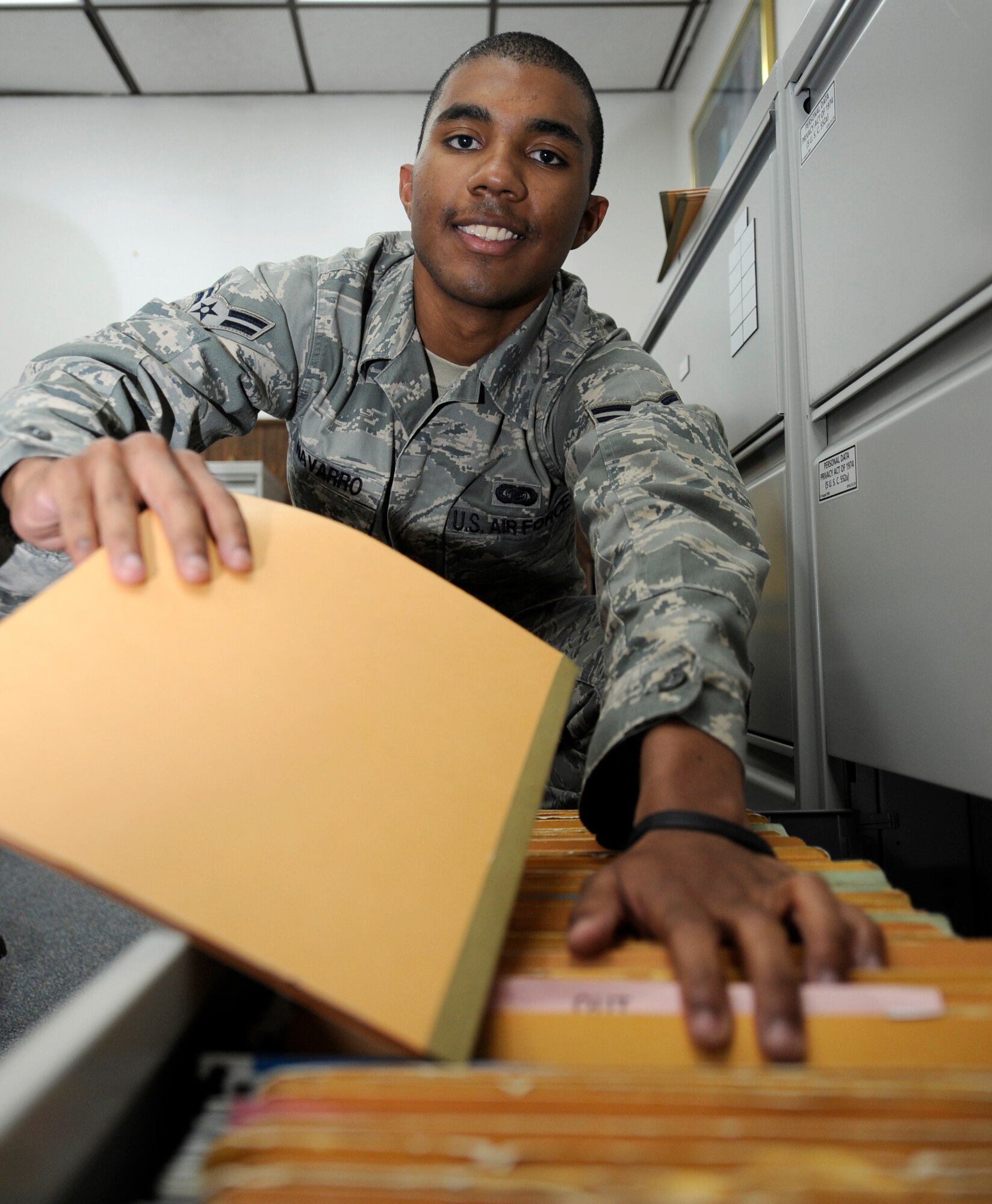 MOUNTAIN HOME AIR FORCE BASE, Idaho -- Airman 1st Class Samuel Navarro serves as a 366th Equipment Maintenance Squadron knowledge operations journeyman. (U.S. Air Force photo/ Senior Airman Stephany Miller)