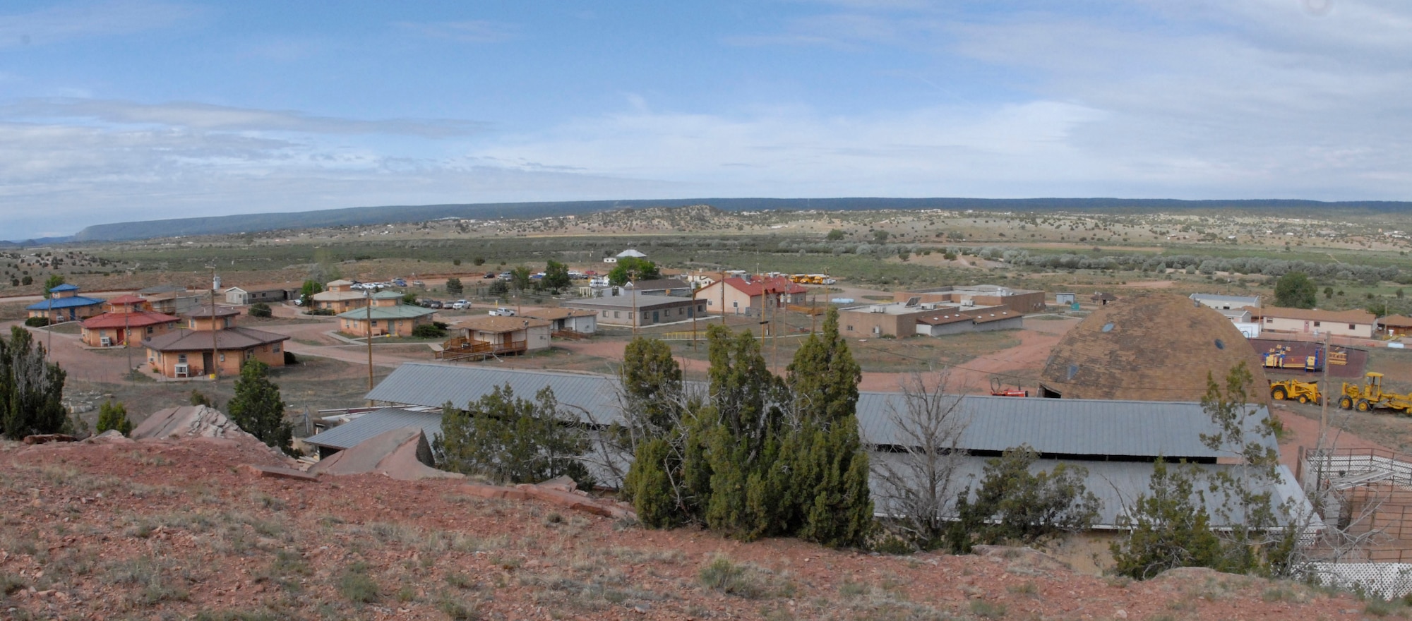 The five-acre Saint Michael?s Association for Special Education complex outside of Window Rock, Az. The school in its current condition has insufficient roads, plumbing, electricy as well as deteriorating strucutres and unstable soil with drainage problems. structures and unstable soil with drainage problems.