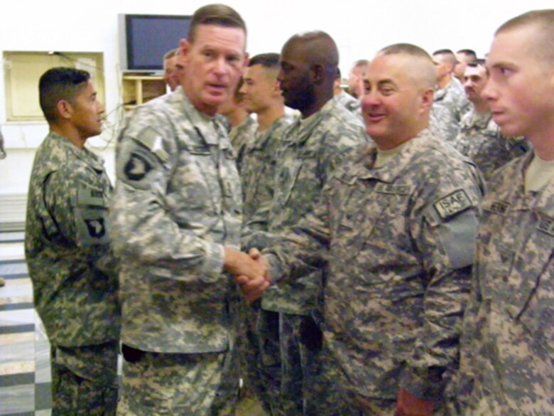 Members of the 139th Security Forces Squadron earned Combat Action Badges and coins recognizing excellence from a two-star army general while deployed to Afghanistan in support of the Missouri Agri-Business Development Team there. 
