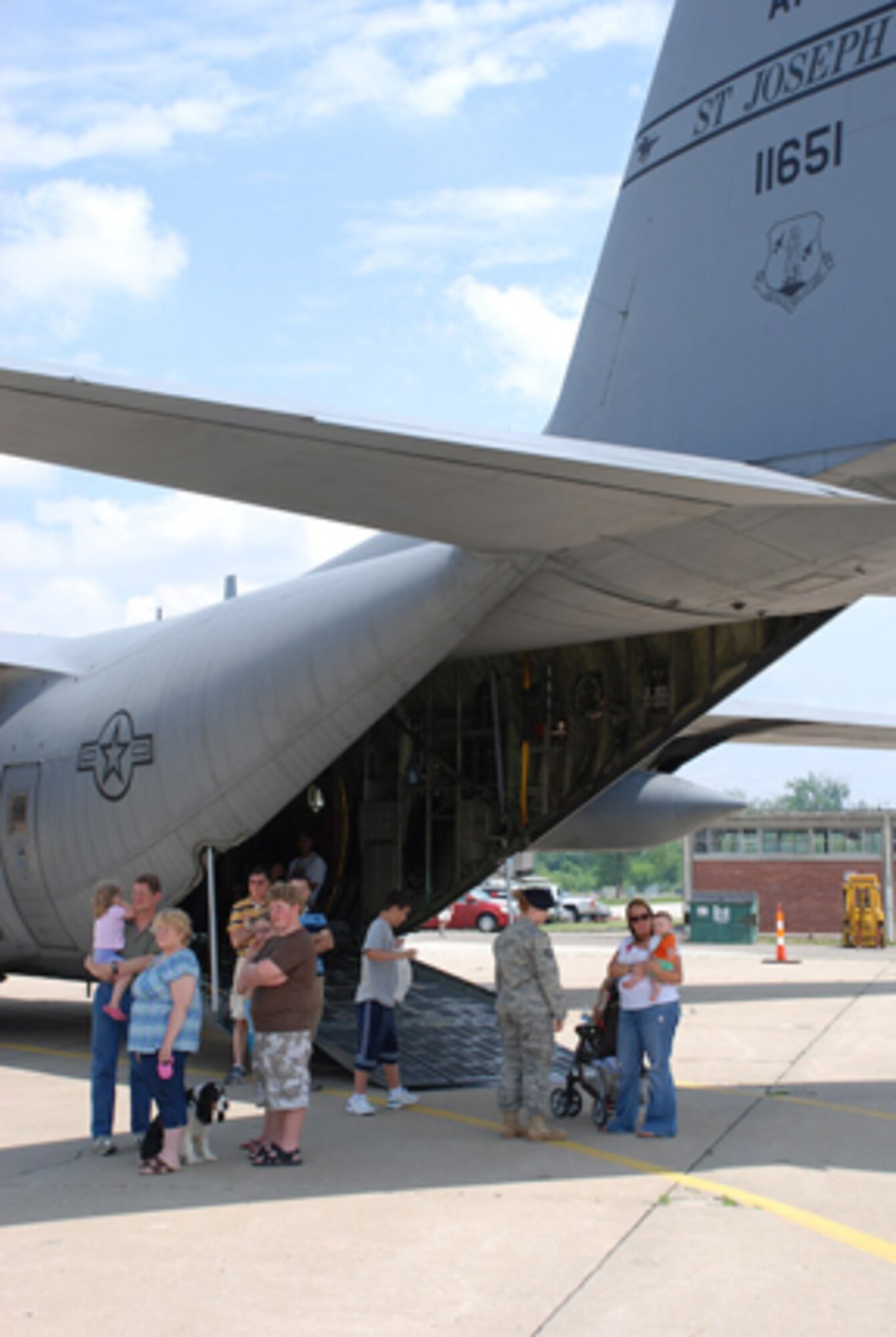 Family members of the 139th Airlift Wing participated in Family Day here June 7. 