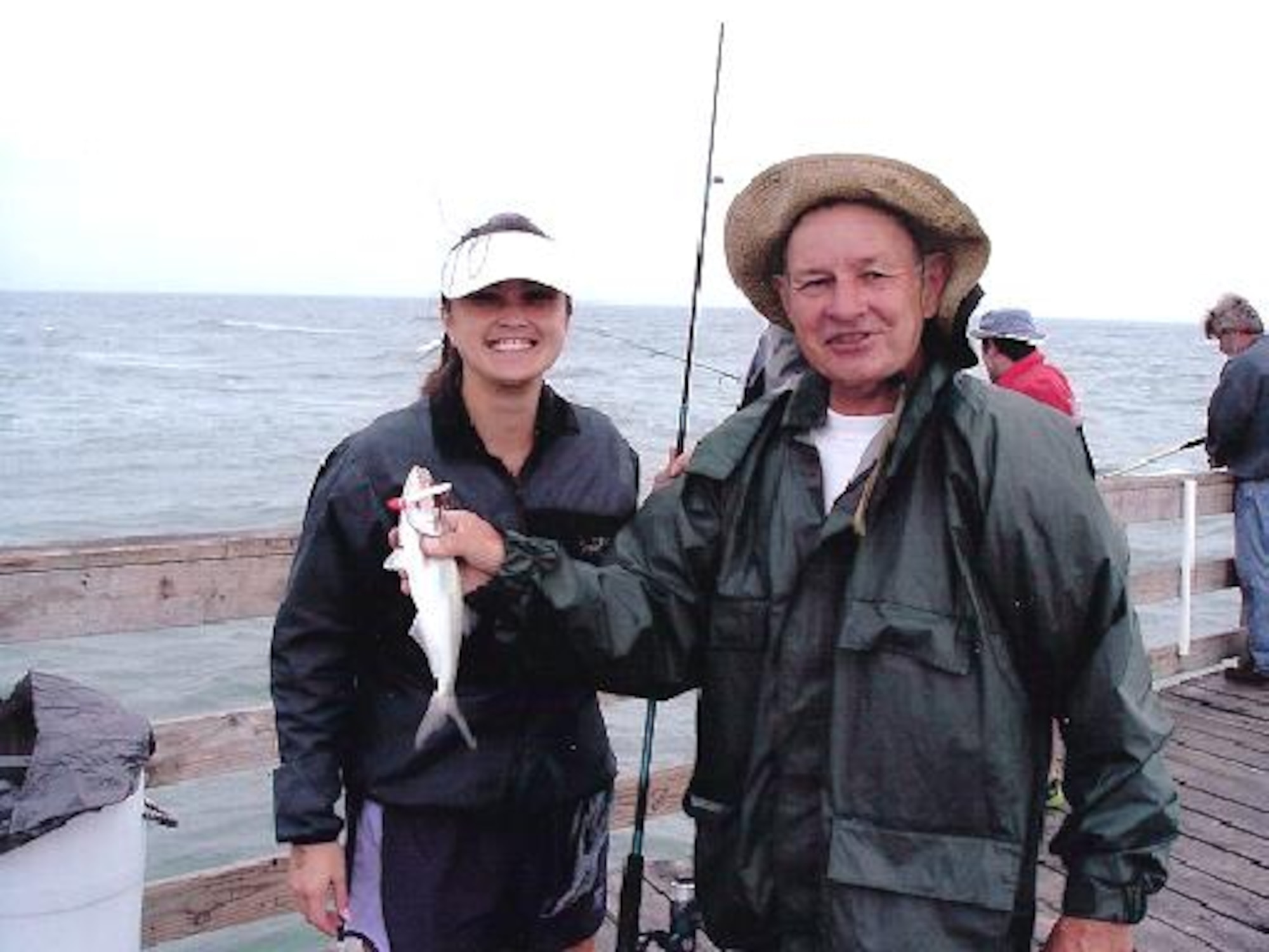 Maj. Elizabeth Clay, commander of the 305th Maintenance Squadron at Joint Base McGuire-Dix-Lakehurst, N.J., enjoys a day out on a fishing trip with her father, Thomas Biskup, about four years ago. Major Clay penned this essay to her father for Father's Day: "My dad…the son of a Croatian Immigrant and proud World War II U.S. Army machine gunner. My dad…the father to four children, the grandfather to two, and the husband of 50 years to one love. My dad…the baseball player, the runner, the fisherman, the traveler. My dad…the Air Force fighter pilot, the air traffic controller. My dad…the gardener, the teacher, the builder, the mechanic, the adviser. My dad…hands of steel, soft kind eyes, tender smile, gentle touch, heart of gold. My dad…my hero. I love you, dad!"