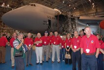 Dave Nakayama, vice director, 559th Aircraft Maintenance Squadron at Robins Air Force Base’s Warner Robins Air Logistics Center (ALC), gives a brief on the C-5 Galaxy and the ALC sustainment mission to a group of civic leaders during a Community Relations Tour June 12. Nakayama was Arnold Engineering Development Center Commander Col. Art Huber’s boss when the colonel was assigned to the ALC. (Photo by David Donato)