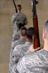 Members of the Kunsan Honor Guard practice at Kunsan Air Base, Republic of Korea, June 3. Kunsan's Honor Guard performs ceremonies ranging from change of command ceremonies to retirements. (U.S. Air Force Photo by SSgt Jason Colbert)









