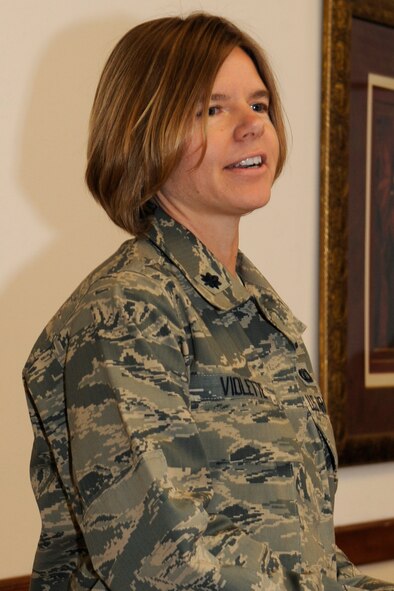 FORT CARSON, Colo. -- Lt. Col. Deanna Violette is the first female to ever lead an Air Force air support operations squadron. (U.S. Air Force by Rob Brussard)