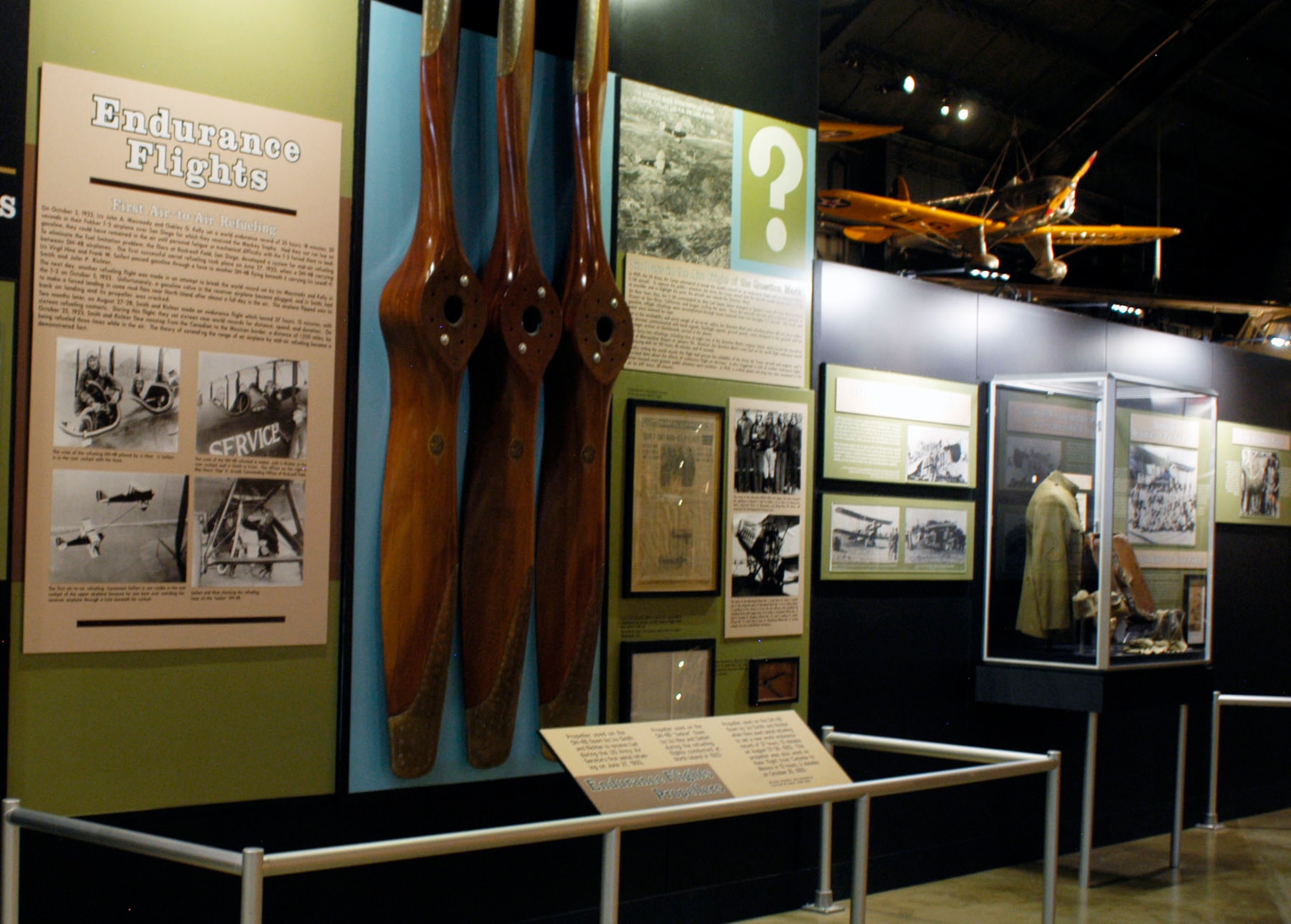 DAYTON, Ohio -- Endurance Flights exhibit in the Early Years Gallery at the National Museum of the United States Air Force. (U.S. Air Force photo)