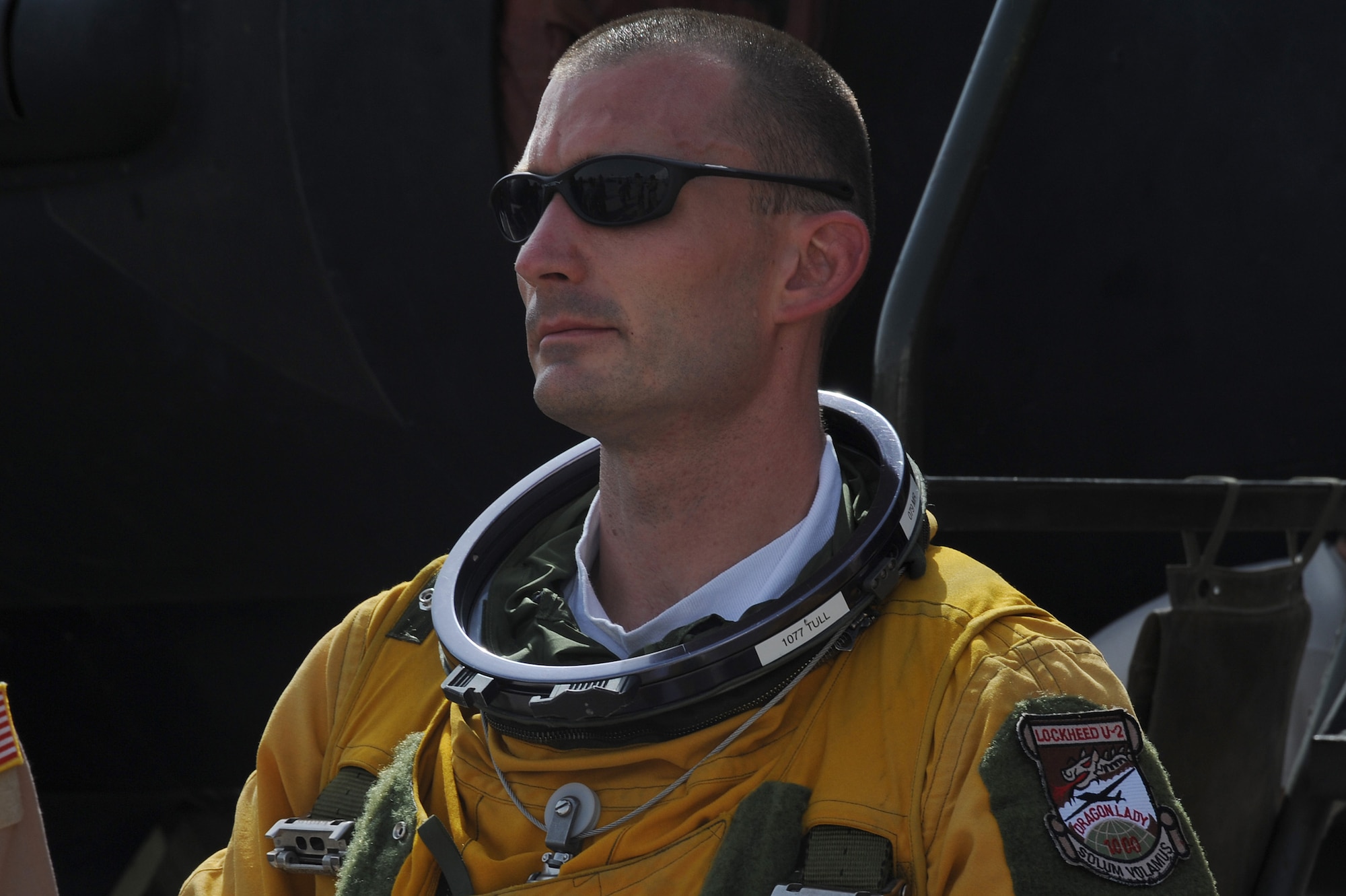 SOUTHWEST ASIA -- Capt. Joshua Tull, a member of the 99th Expeditionary Reconnaissance Squadron, completes a successful mission behind the helm of a U-2 Dragonlady, June 16 at an undisclosed location in Southwest Asia. Captain Tull passed 1,000 hours of flying in a U-2 in just 3 years and 11 days. (U.S. Air Force photo by Senior Airman Brian J. Ellis) (Released)
