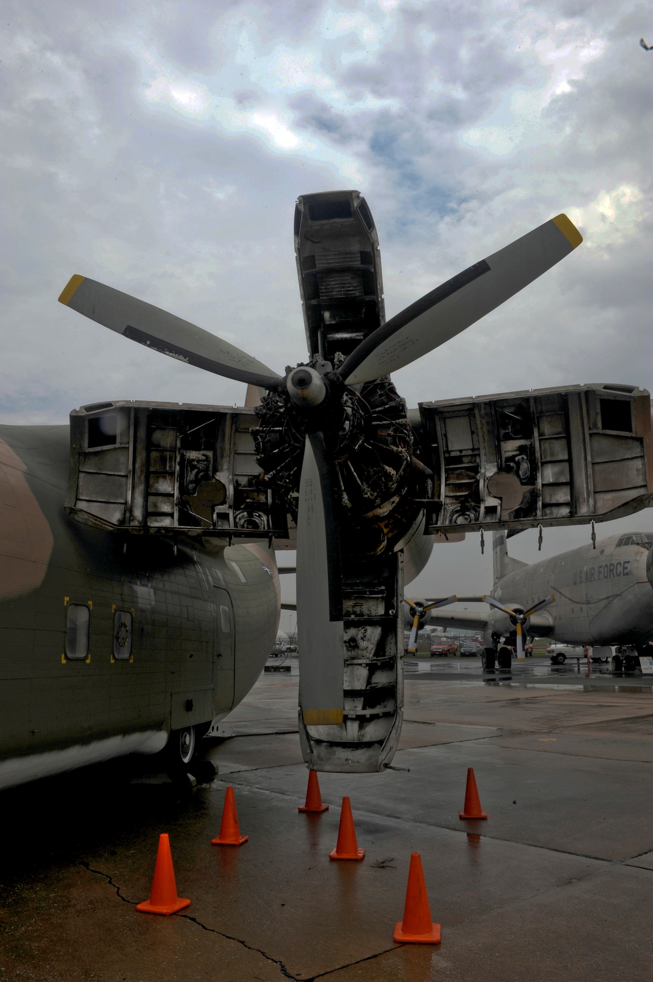 The Air Mobility Command Museum has added a new attraction to its C-123K aircraft. The engine can now be seen in a split form. The new attraction made its debut at the 2009 Dover Air Force Base Open House and Air Show June 20-21. 