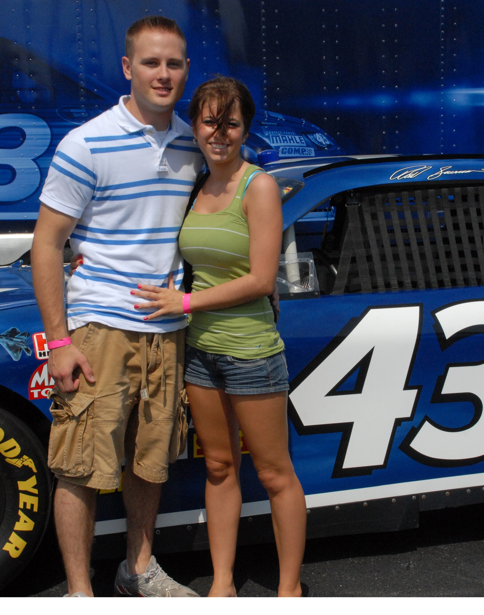 Andrea Duarte (with her boyfriend, Senior Airman Nick Chaloupka) --- “This is my first Air Show. I’ve seen them on T.V. but never actually been to one. I can’t wait to see the Thunderbirds fly.” (U.S. Air Force photo/Tech. Sgt. Kevin Wallace)