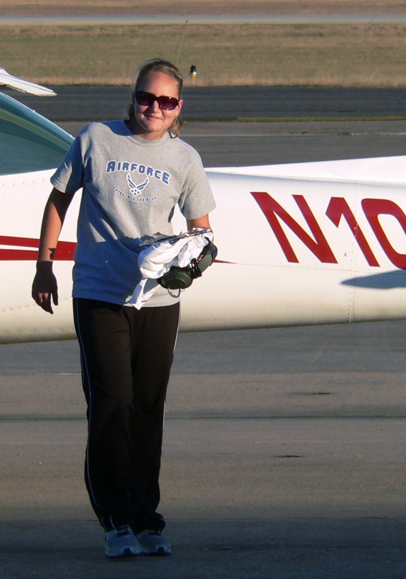 Amy Rogers attended the U.S. Air Force Academy Sports Camp recently in hopes of being appointed to the Academy's Class of 2015. Ms. Rogers, 16, has 30 flying hours in a Cessna 150. (U.S. Air Force photo)