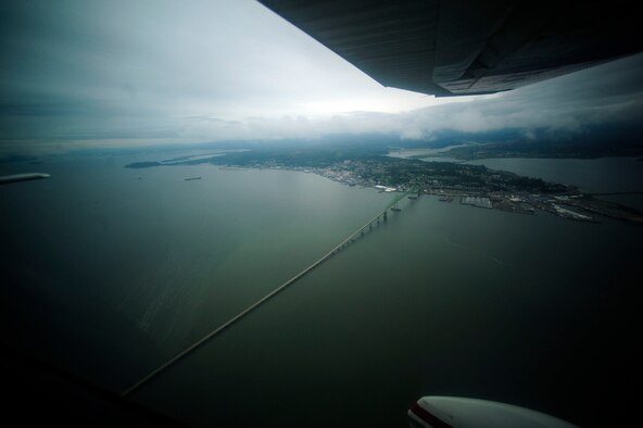The view from a Civil Air Patrol Cessna 182 during Amalgam Dart 2009.  Amalgam Dart 2009 is a field test of the Department of Defense's ability to rapidly deploy a total air integrated defense system in the U.S. in order to deter, detect and defeat airborne threats. (U.S. Air Force photo by Staff Sgt. Jacob N. Bailey)