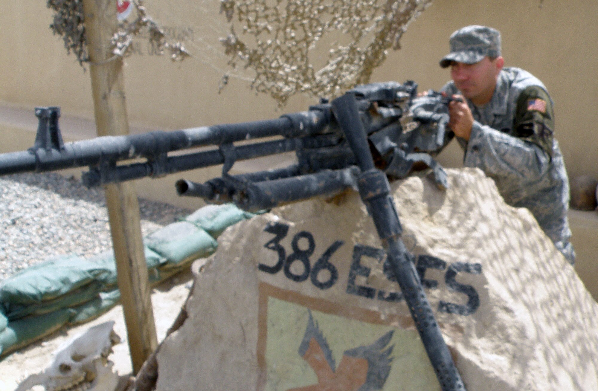 SOUTHWEST ASIA -- Airman 1st Class Michael Fuhrer, 386th Expeditionary Security Forces Squadron fire team member, is deployed from the 355th Security Forces Squadron at Davis-Monthan Air Force Base, Ariz. (U.S. Air Force courtesy photo)