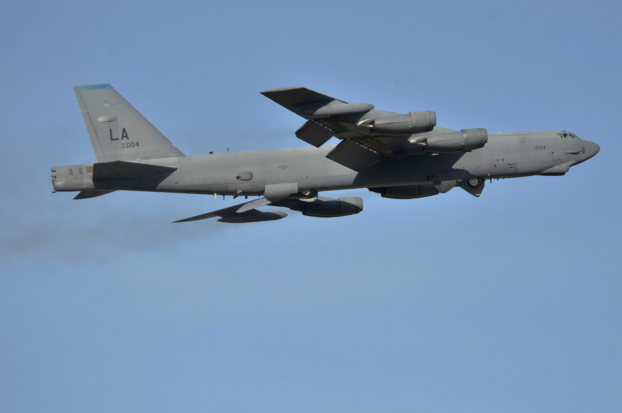 EIELSON AIR FORCE BASE, Alaska -- A B-52H Stratofortress takes off from Eielson AFB during NORTHERN EDGE 2009, June 23. NE09 is one in a series of U.S. Pacific Command exercises that prepare joint forces to respond to crises in the region. The B-52 is assigned to Barksdale AFB, Louisiana. (U.S. Air Force photo/Staff Sgt. Christopher Boitz)