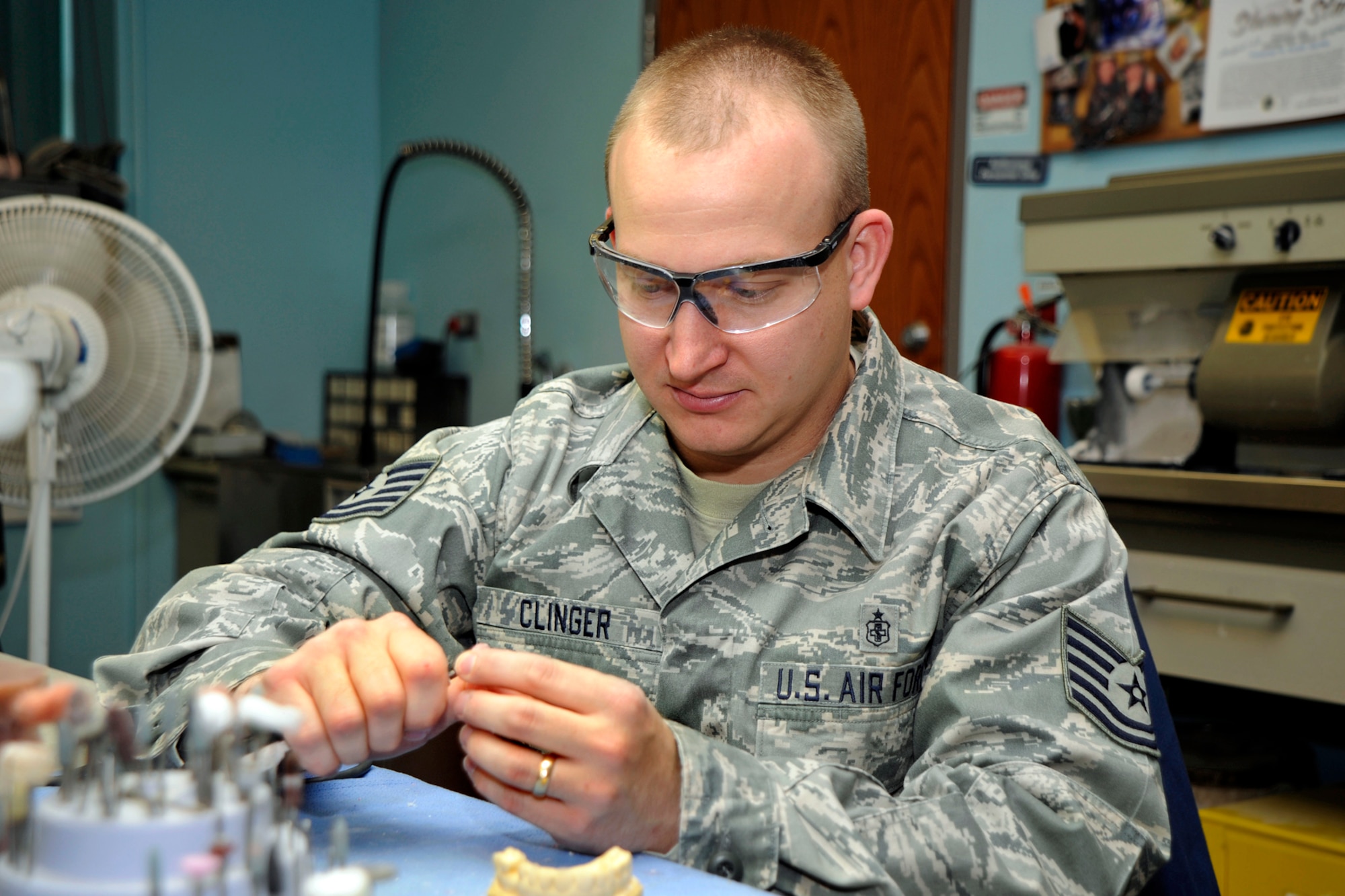Tech. Sgt. Steven Clinger was selected for this week's First Knight Award. This award is designed to recognize outstanding Airmen and civilians each week for the work they do every day. (Air Force photo by Craig Denton)   
