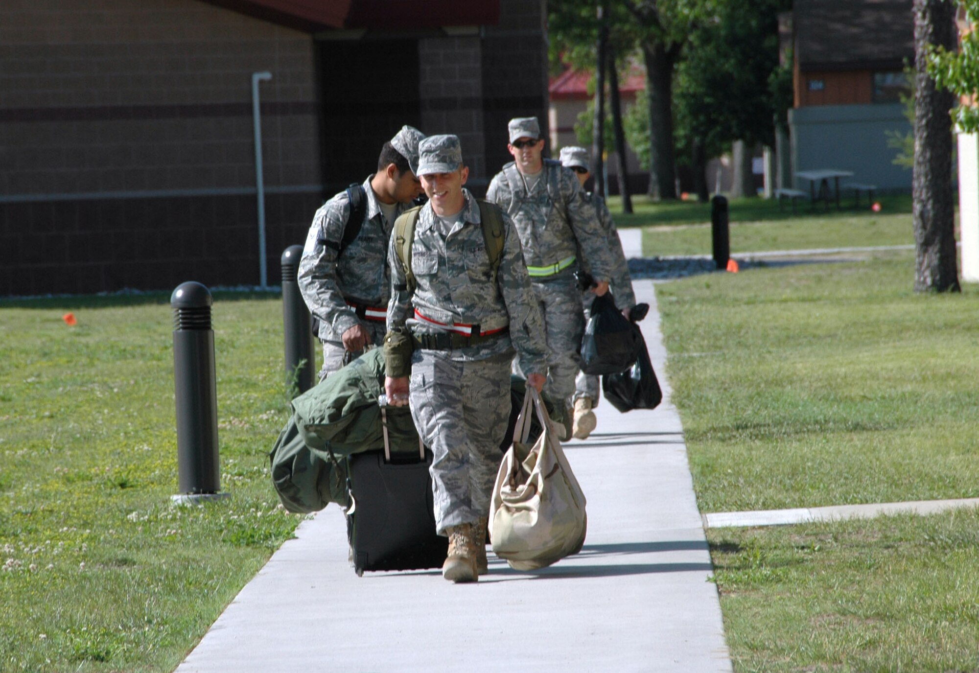 During a recent Joint Base inspection, active duty and Reserve Airmen exercised their war time capabilities. (U.S. Air Force photo/Master Sgt. Charles Kramer)