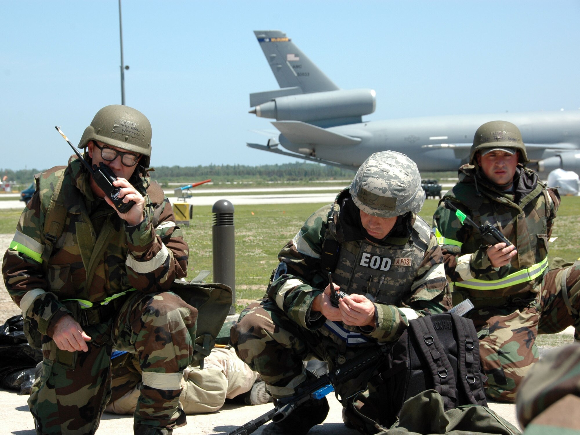 Joint Base McGuire-Dix-Lakehurst active duty and Reserve members recently participated in a weeklong series of tests to validate their war time readiness, capability and compliance.  During the week, the Airmen practiced their readiness capabilities.  (U.S. Air Force photo/Master Sgt. Charles Kramer)