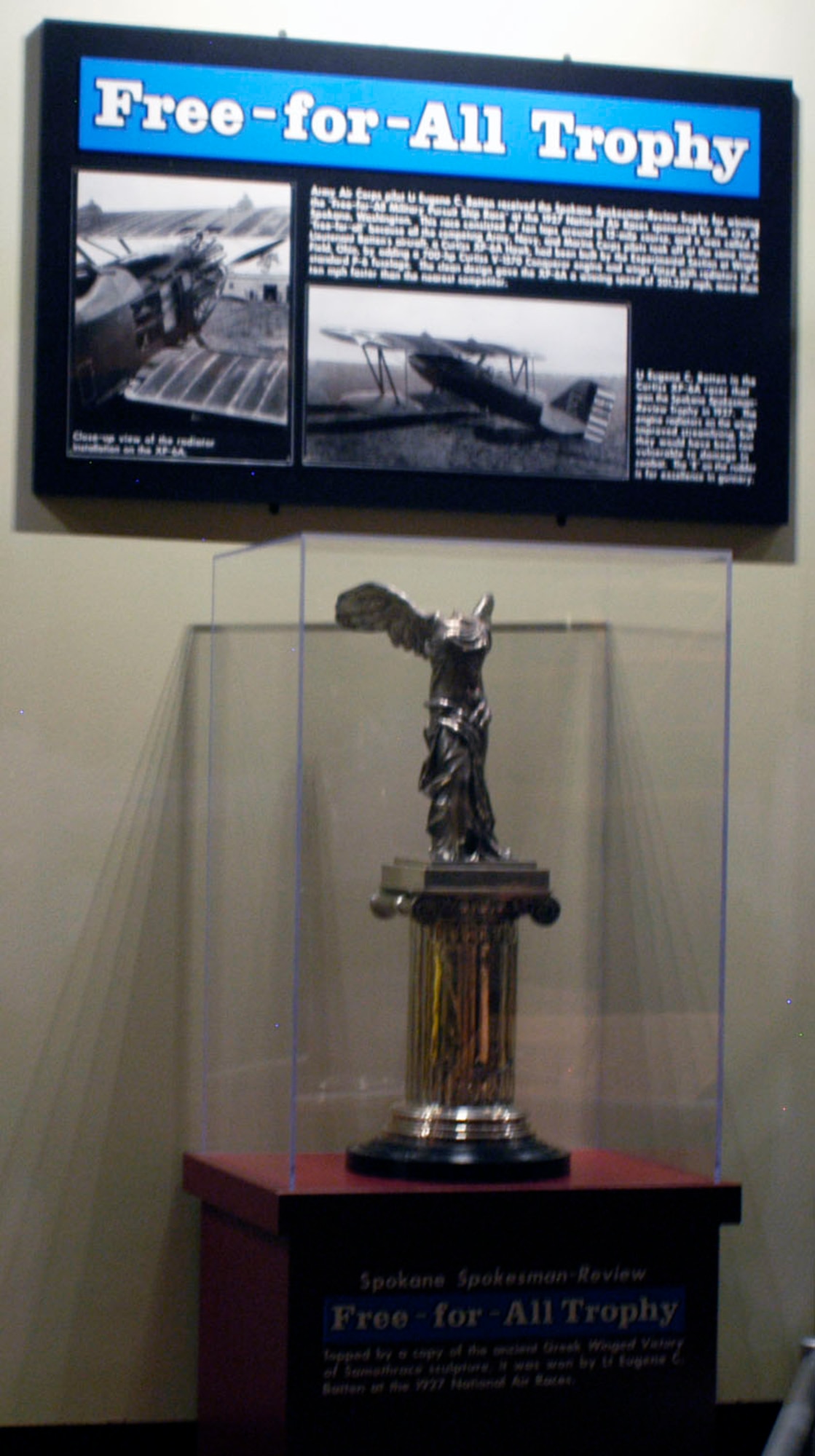 DAYTON, Ohio -- Free-for-All Trophy in the Early Years Gallery at the National Museum of the United States Air Force. (U.S. Air Force photo)
